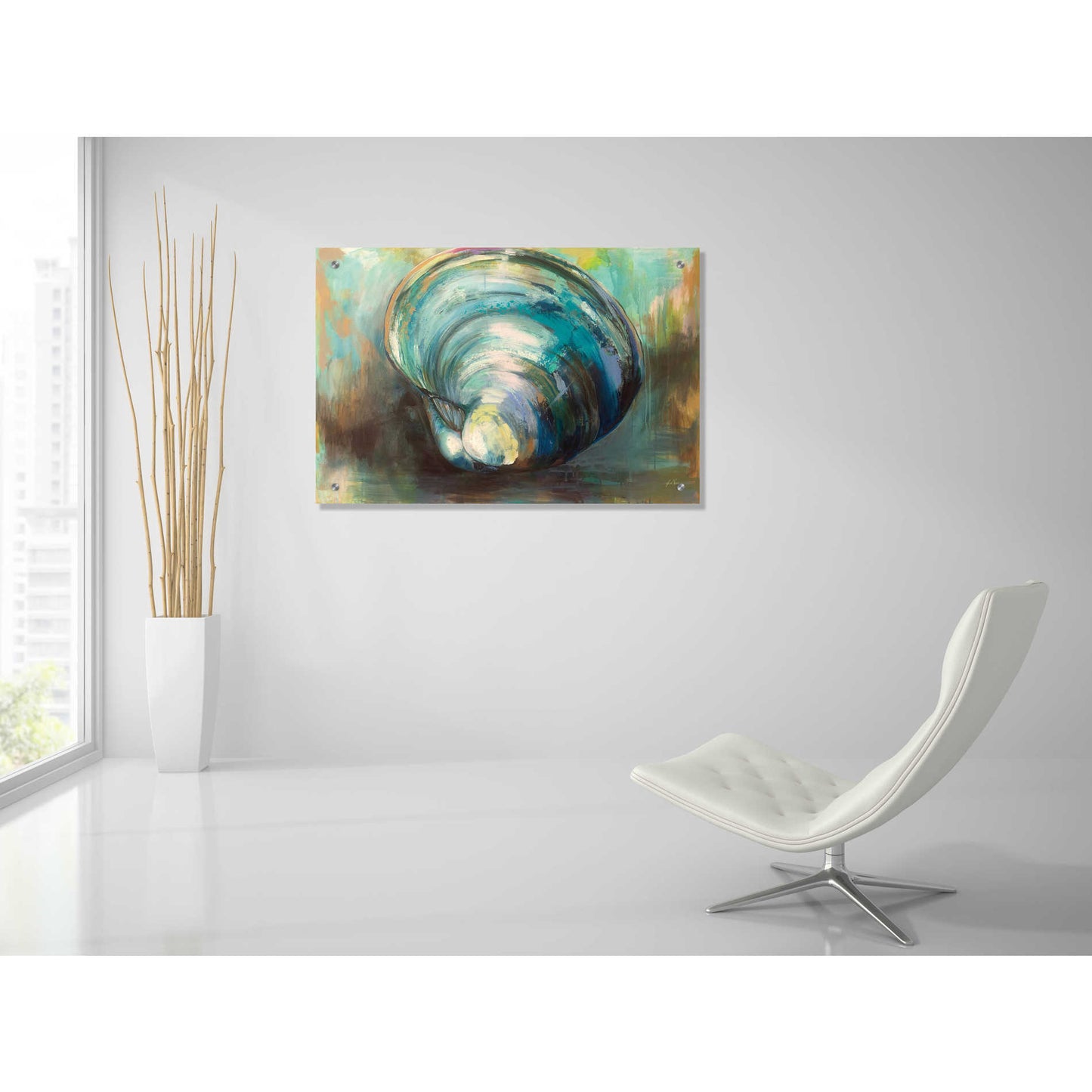 Epic Art 'Solo Quahog' by Jeanette Vertentes, Acrylic Glass Wall Art,36x24