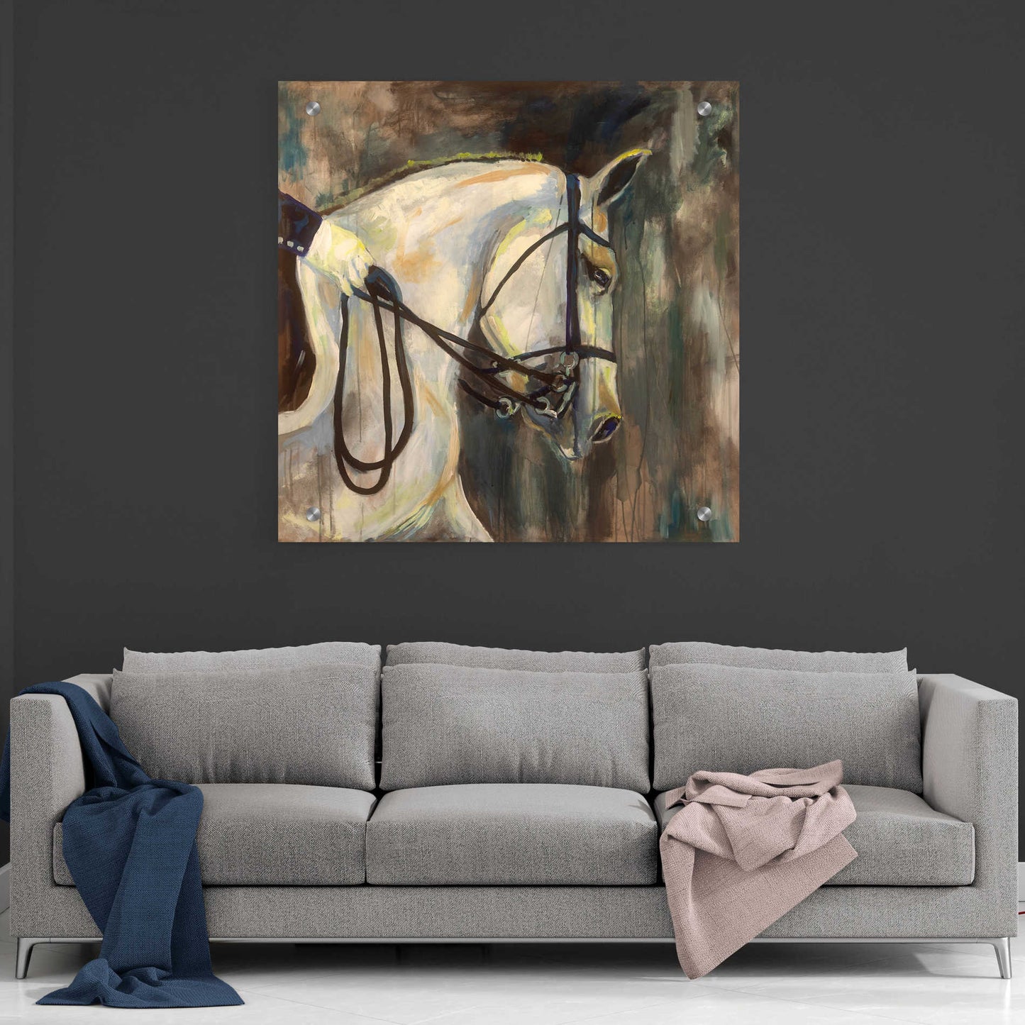 Epic Art 'Dressage' by Jeanette Vertentes, Acrylic Glass Wall Art,36x36