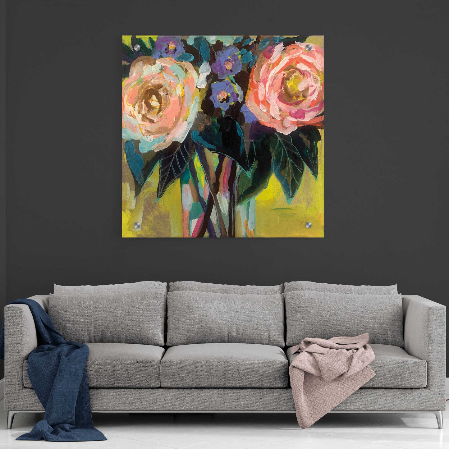 Epic Art 'Happy Couple' by Jeanette Vertentes, Acrylic Glass Wall Art,36x36