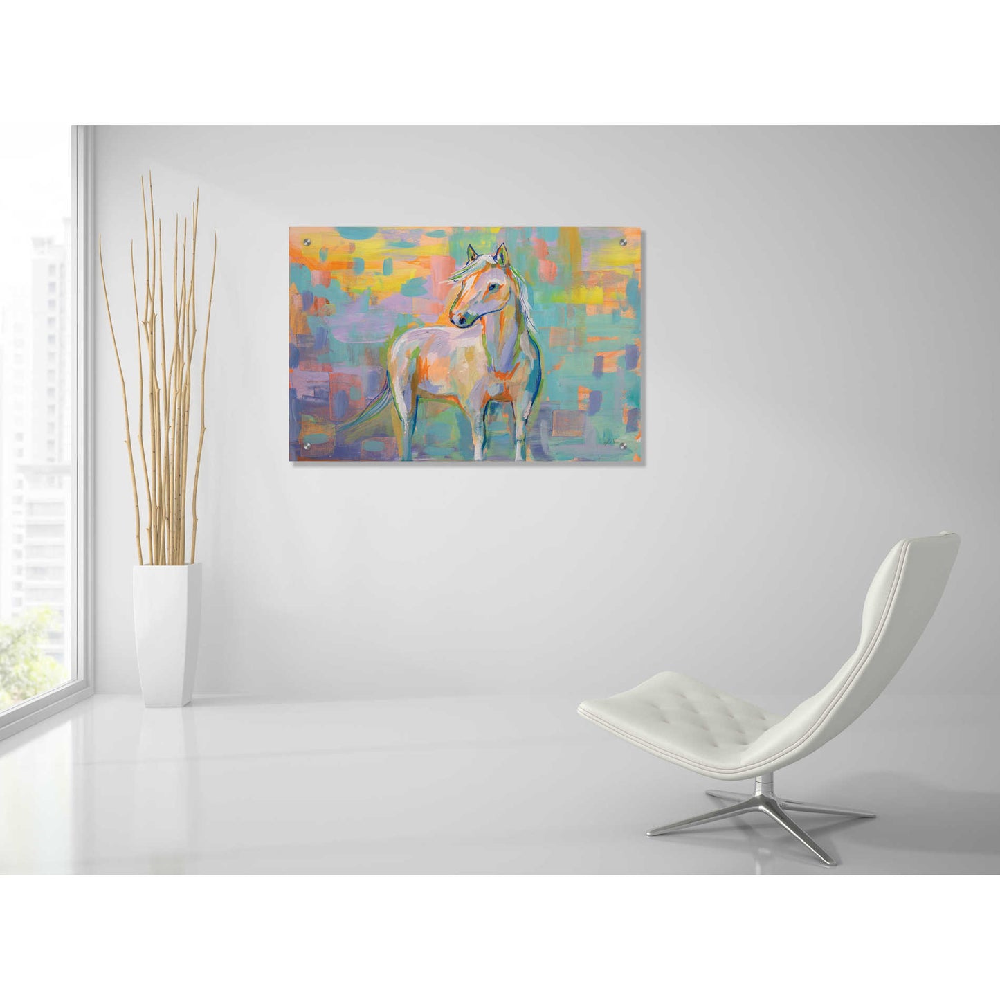 Epic Art 'Snow' by Jeanette Vertentes, Acrylic Glass Wall Art,36x24