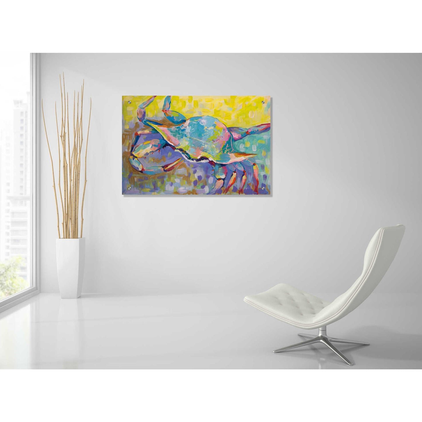 Epic Art 'Crabby Boy' by Jeanette Vertentes, Acrylic Glass Wall Art,36x24