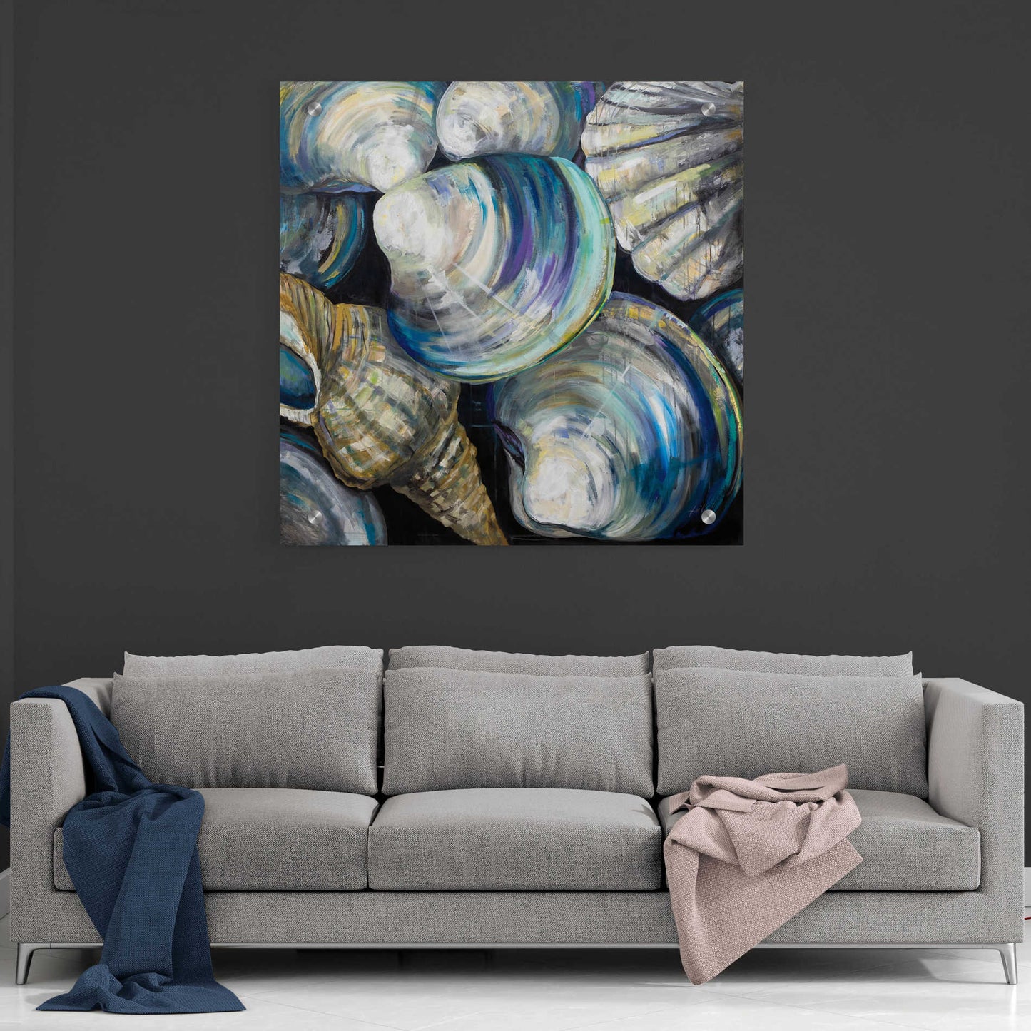 Epic Art 'Key West Shells' by Jeanette Vertentes, Acrylic Glass Wall Art,36x36