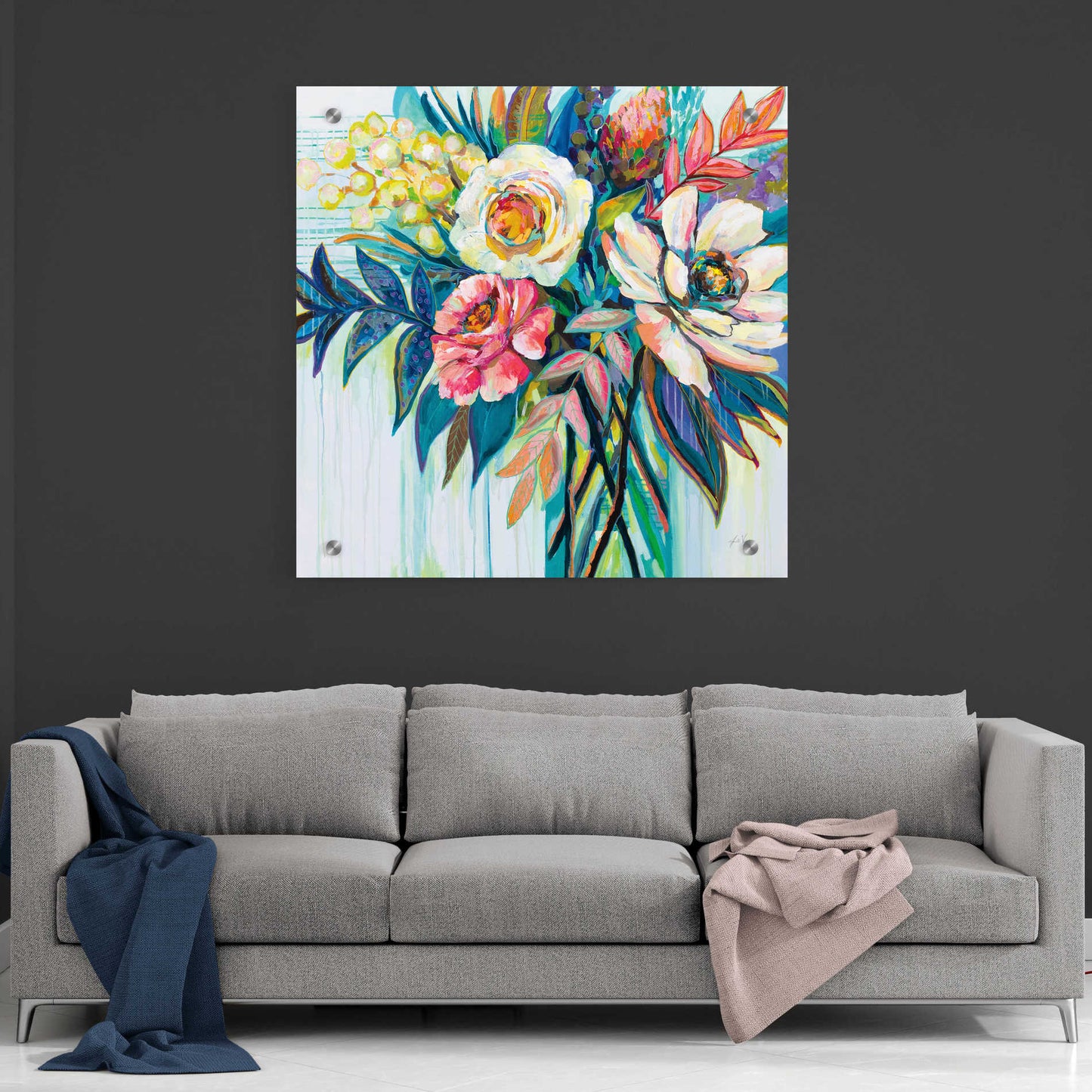 Epic Art 'First Date' by Jeanette Vertentes, Acrylic Glass Wall Art,36x36