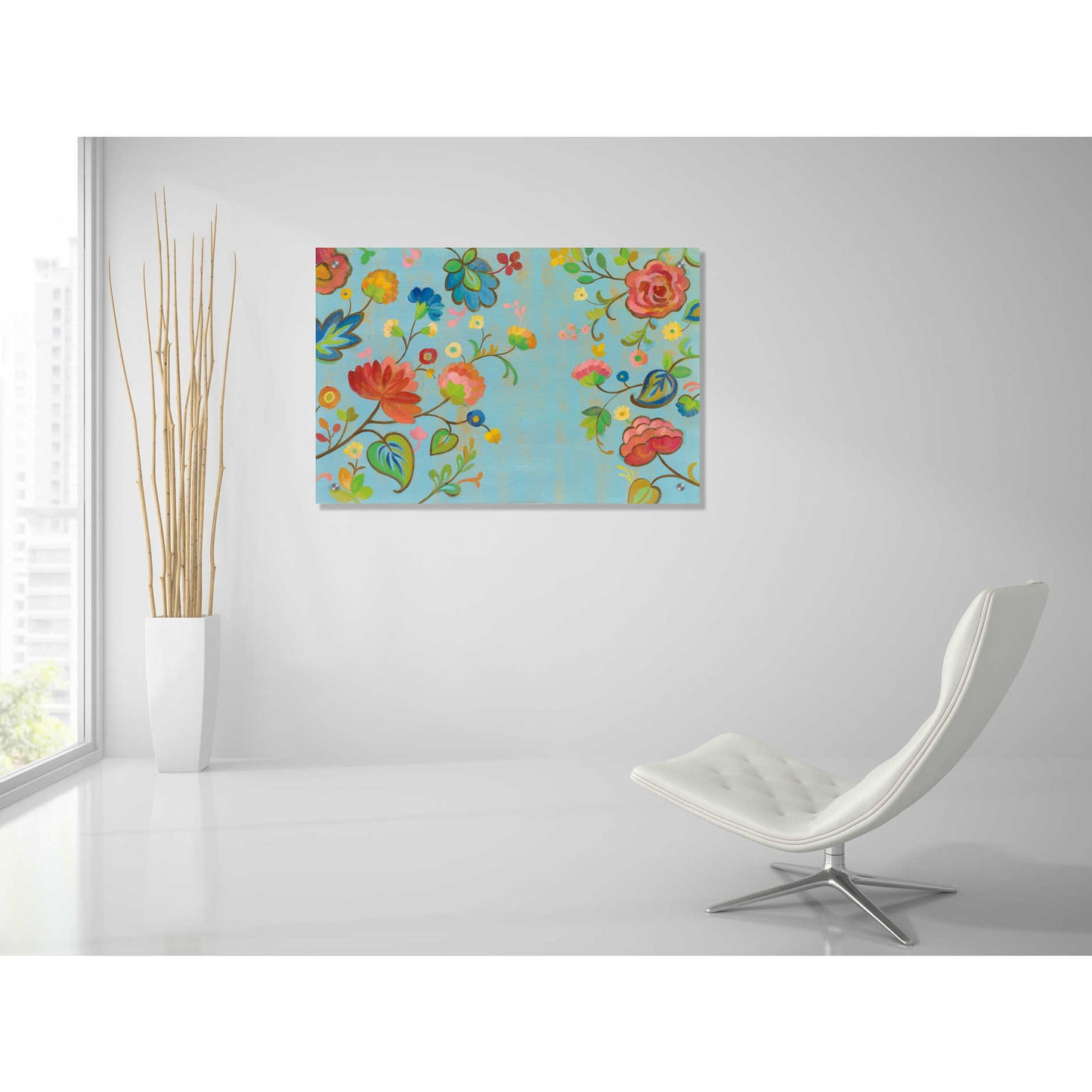 Epic Art 'Folk Song Floral' by Silvia Vassileva, Acrylic Glass Wall Art,36x24