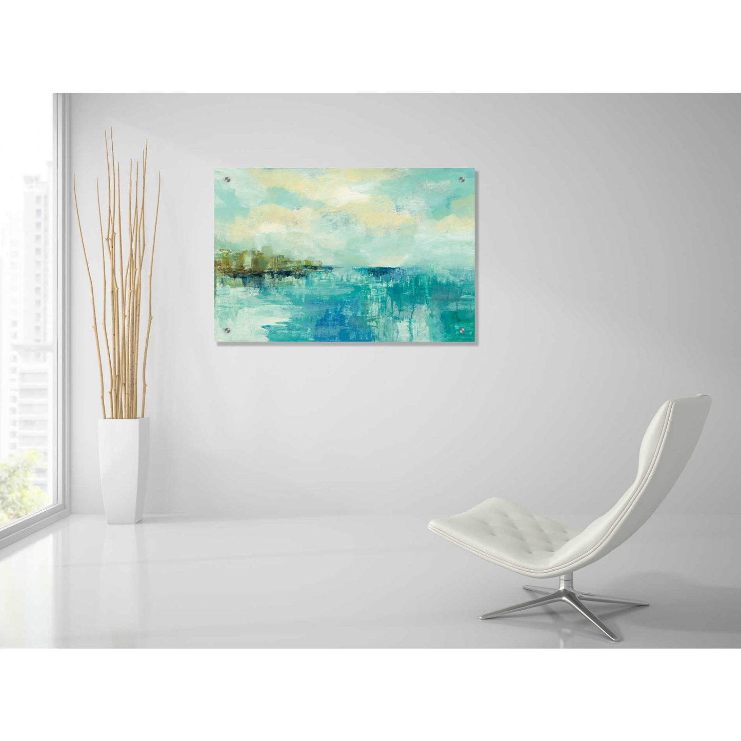 Epic Art 'Cliff Side Town' by Silvia Vassileva, Acrylic Glass Wall Art,36x24