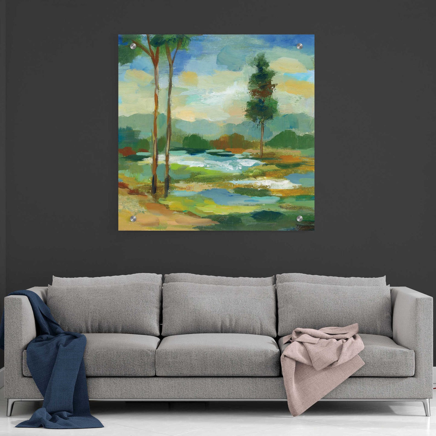 Epic Art 'Early Spring Landscape I' by Silvia Vassileva, Acrylic Glass Wall Art,36x36