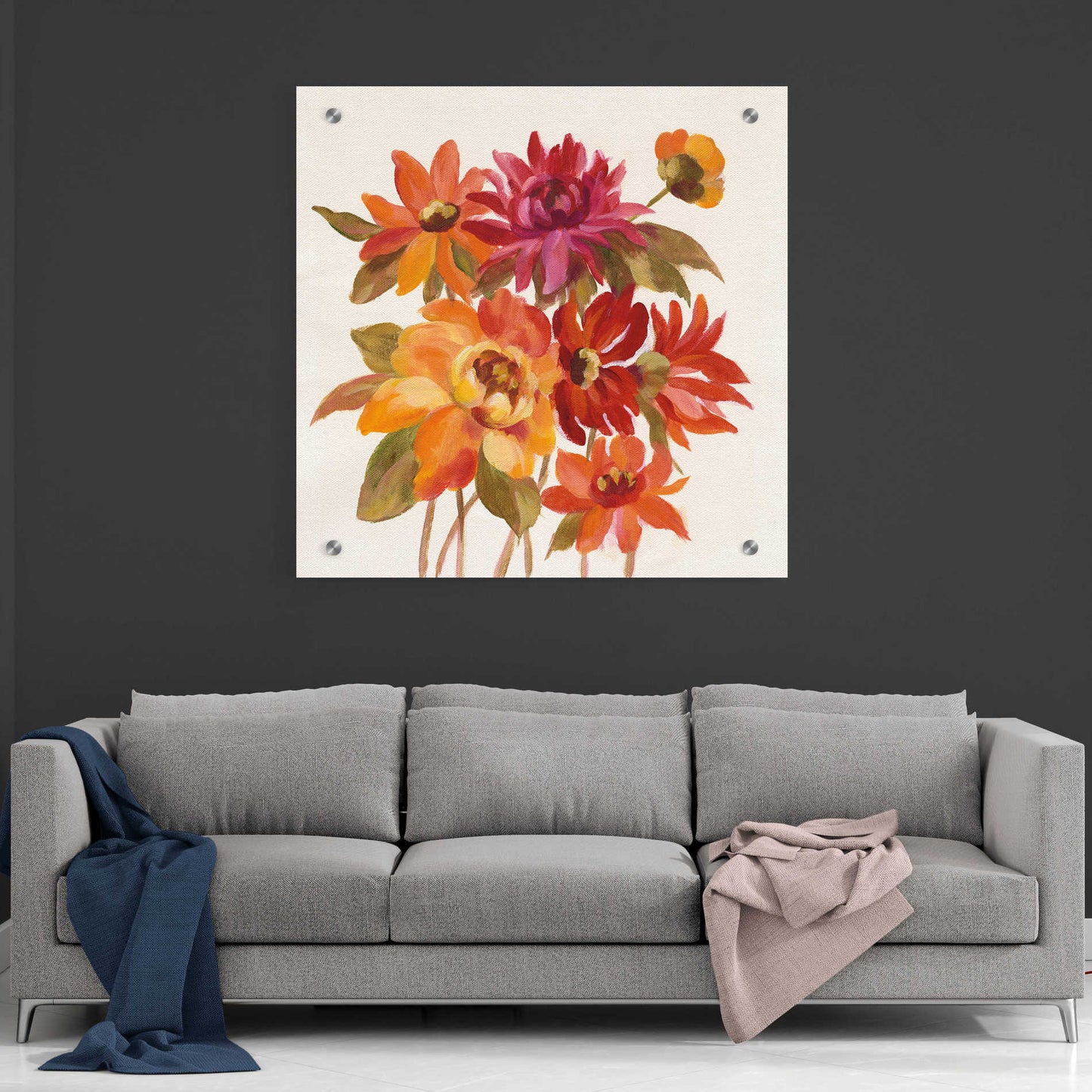 Epic Art 'English Garden I' by Silvia Vassileva, Acrylic Glass Wall Art,36x36