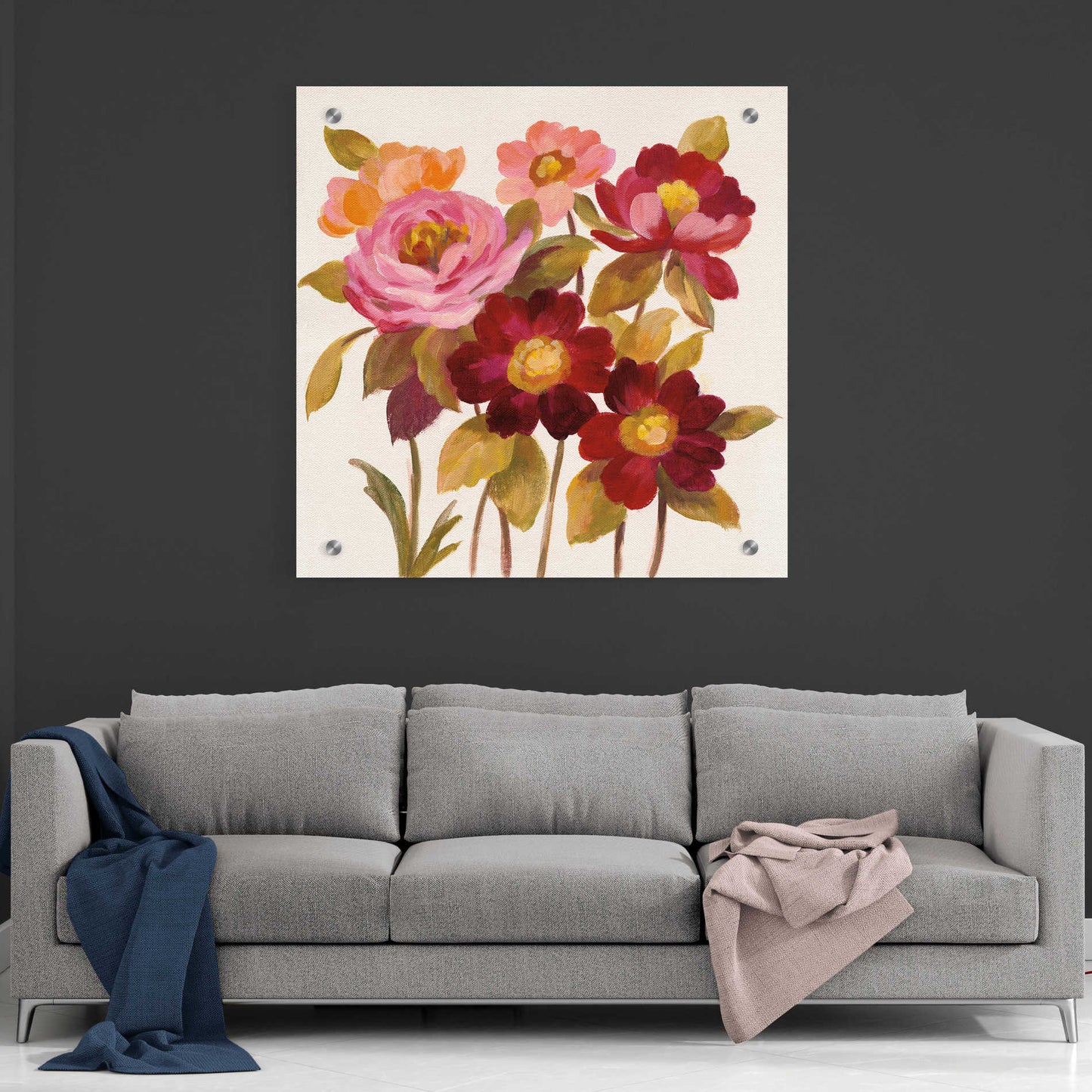 Epic Art 'English Garden IV' by Silvia Vassileva, Acrylic Glass Wall Art,36x36