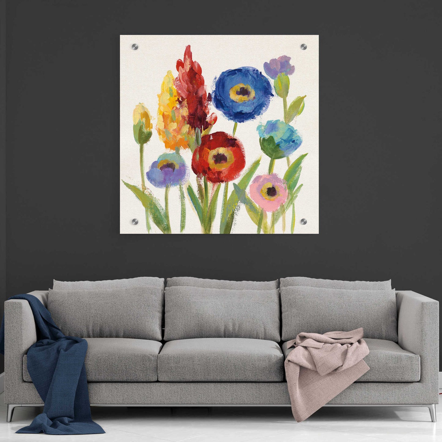 Epic Art 'Wild Garden I' by Silvia Vassileva, Acrylic Glass Wall Art,36x36