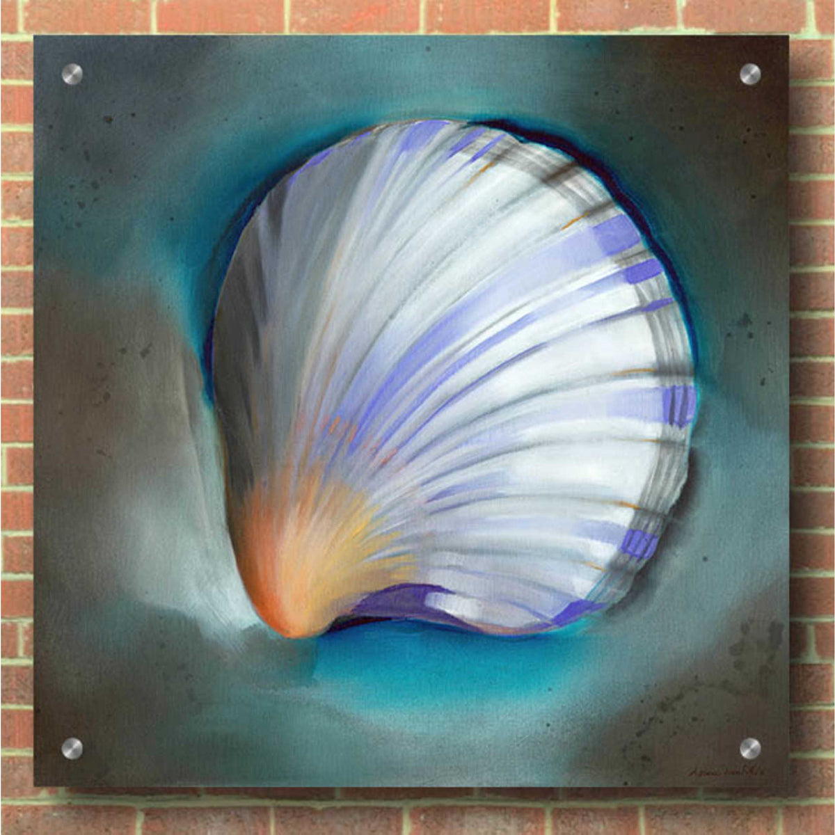 Epic Art 'Clam Shell Glow' by Louise Montillio, Acrylic Glass Wall Art,36x36