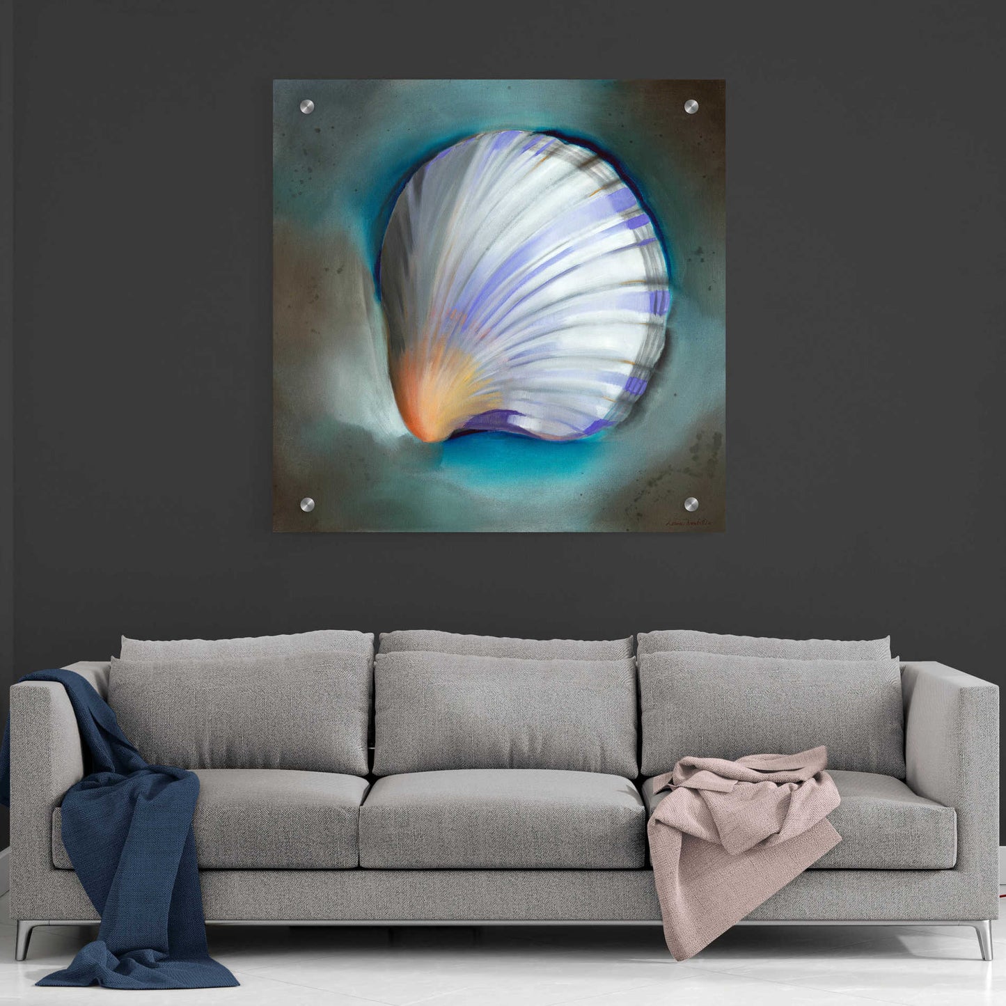 Epic Art 'Clam Shell Glow' by Louise Montillio, Acrylic Glass Wall Art,36x36