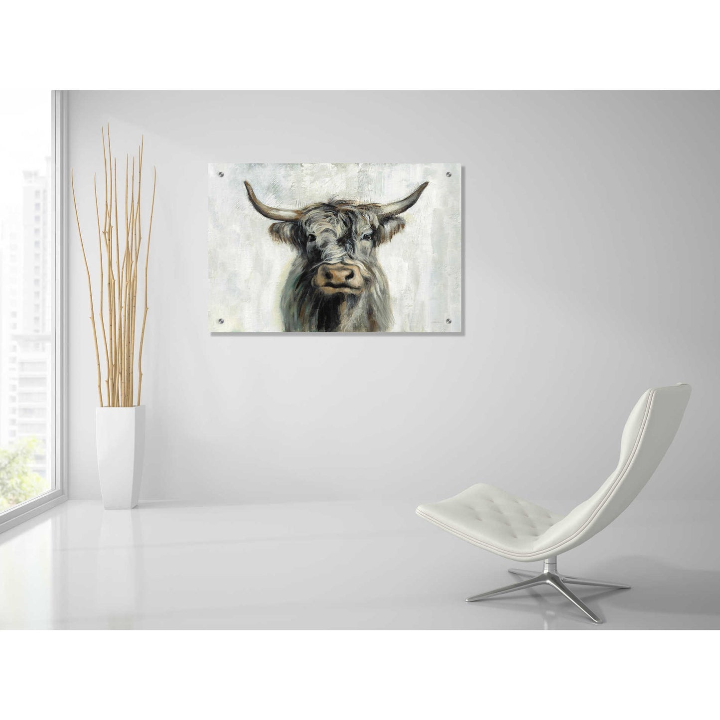Epic Art 'Highland Cow Horizontal' by Silvia Vassileva, Acrylic Glass Wall Art,36x24