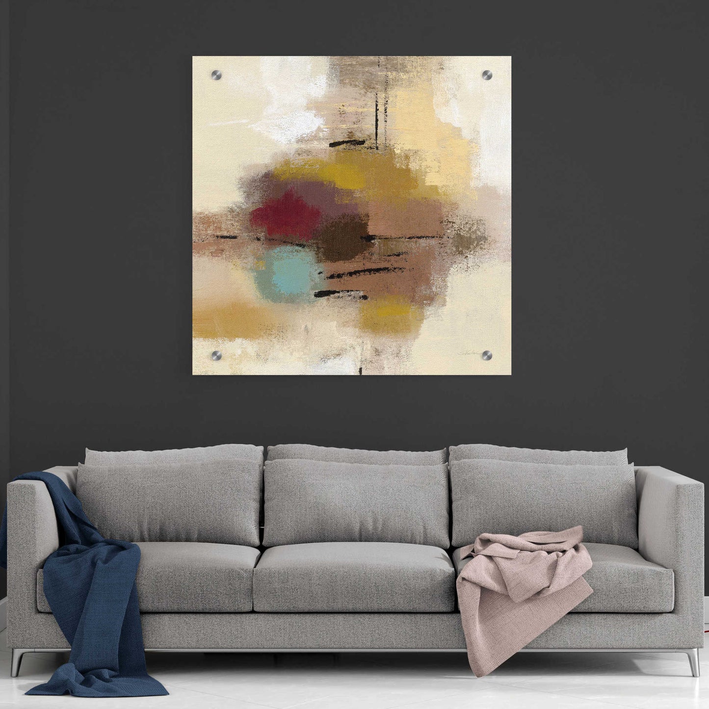 Epic Art 'Morello Cherry Abstract I' by Silvia Vassileva, Acrylic Glass Wall Art,36x36