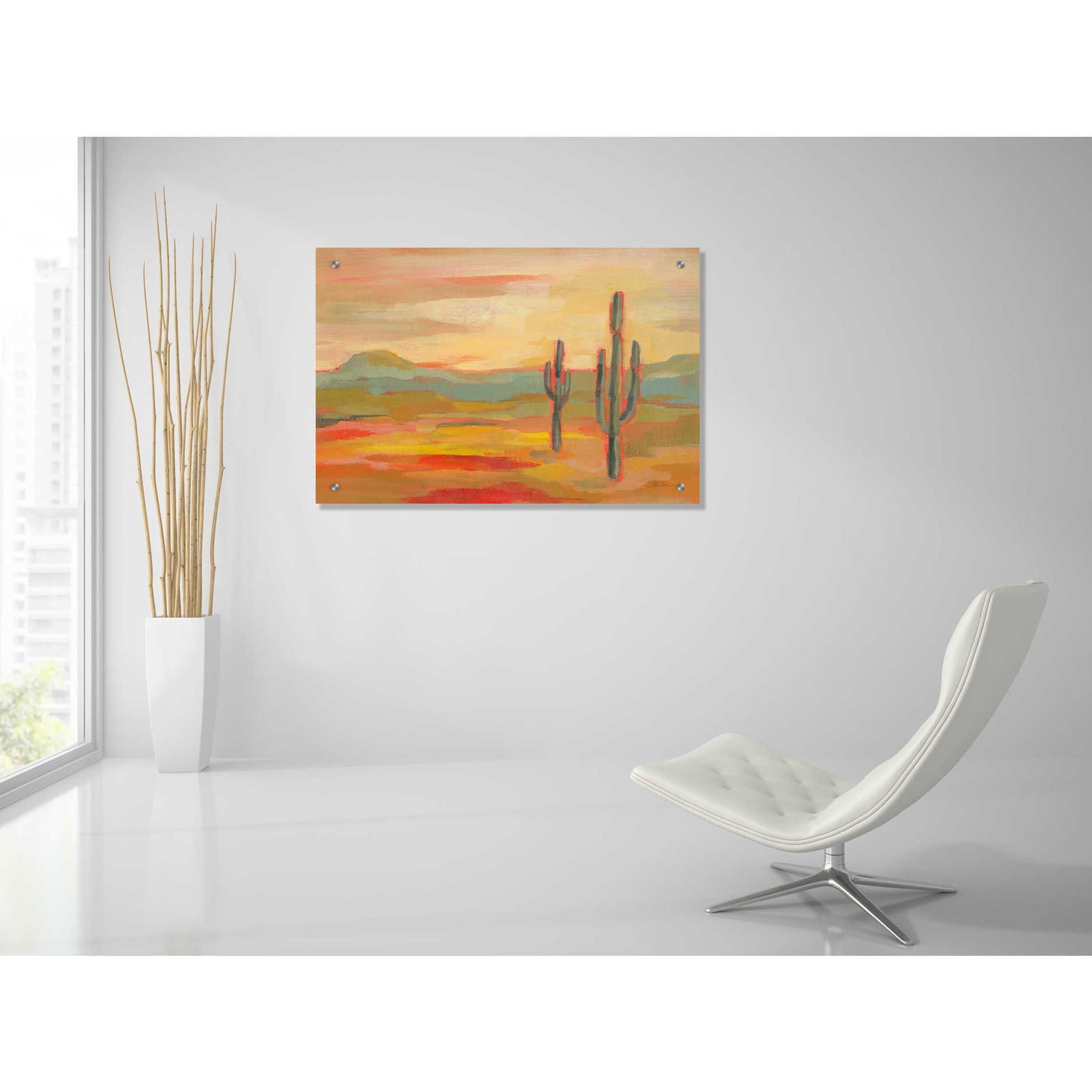 Epic Art 'Desert Saguaro' by Silvia Vassileva, Acrylic Glass Wall Art,36x24