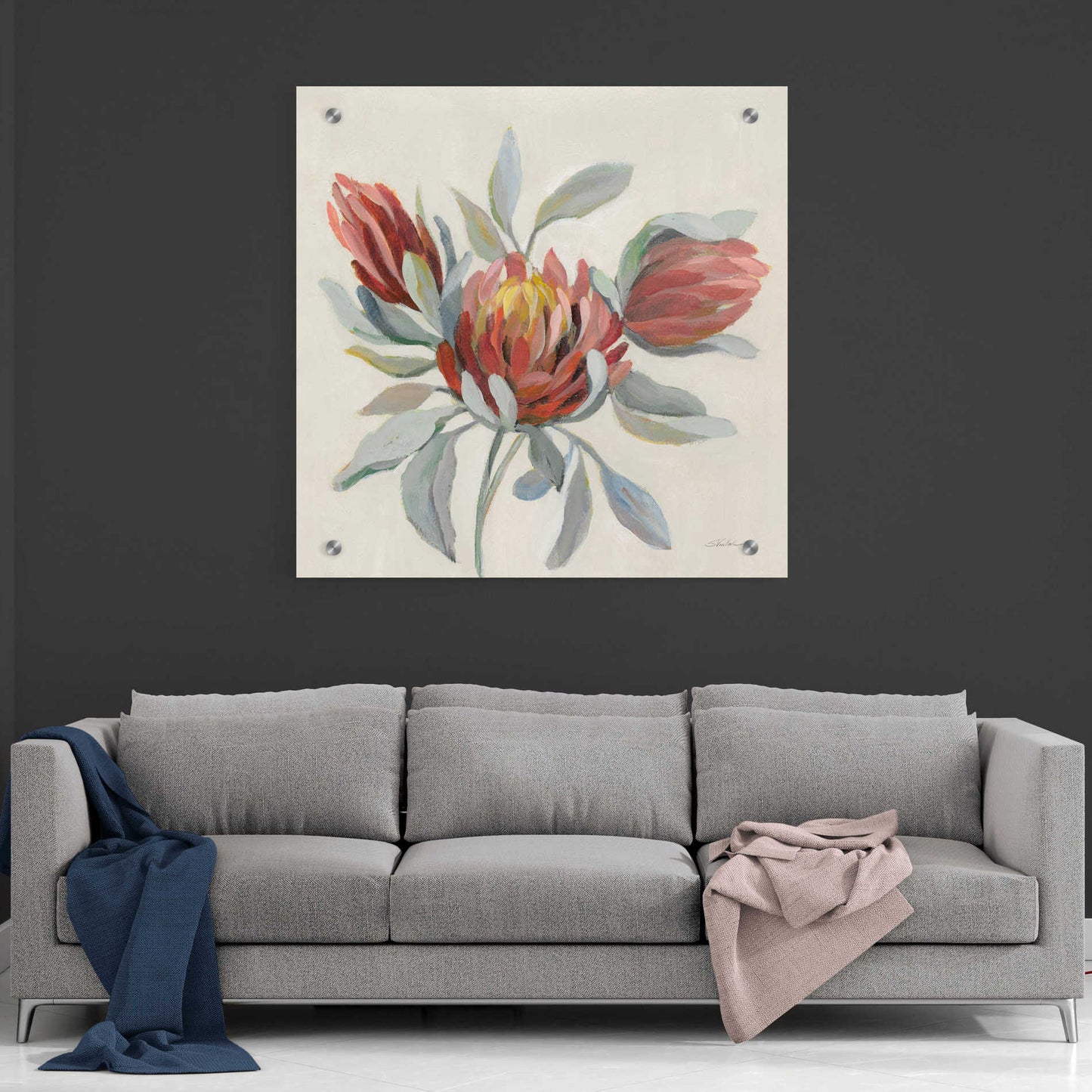 Epic Art 'Field Bloom I' by Silvia Vassileva, Acrylic Glass Wall Art,36x36