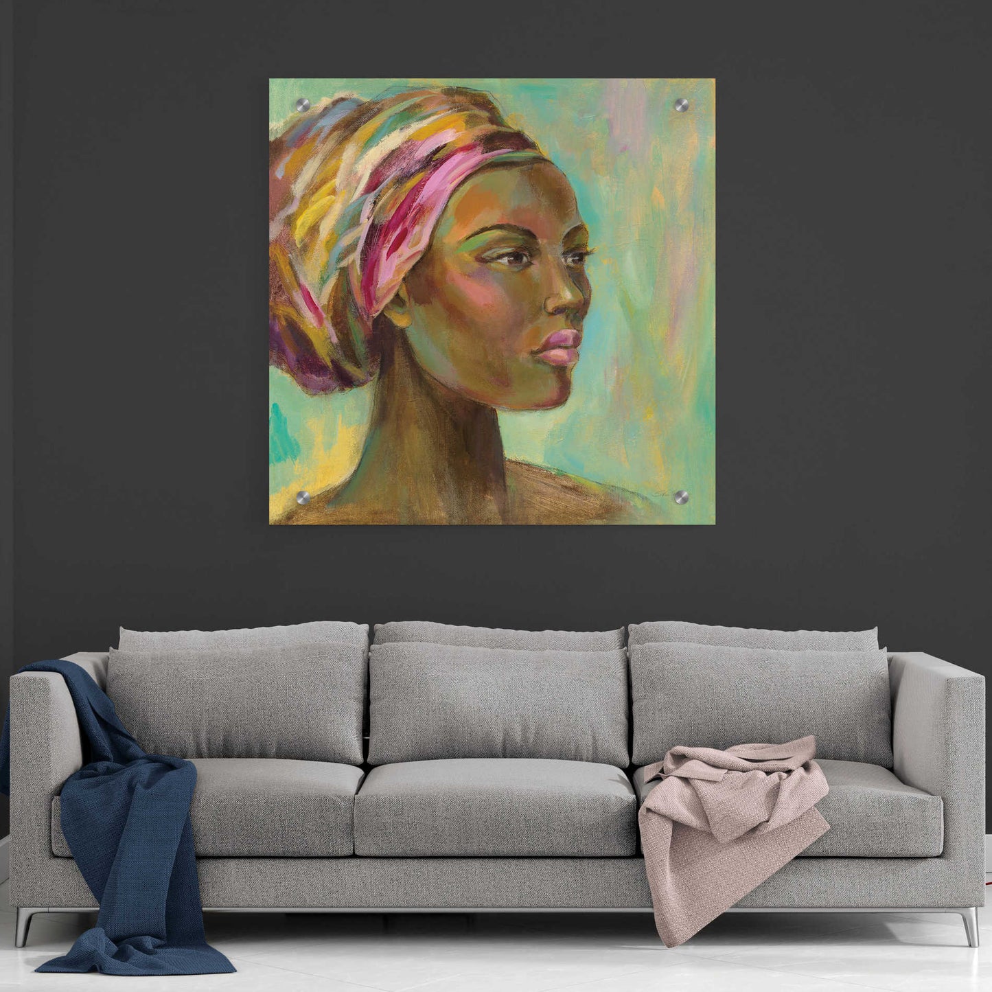 Epic Art 'African Woman I' by Silvia Vassileva, Acrylic Glass Wall Art,36x36