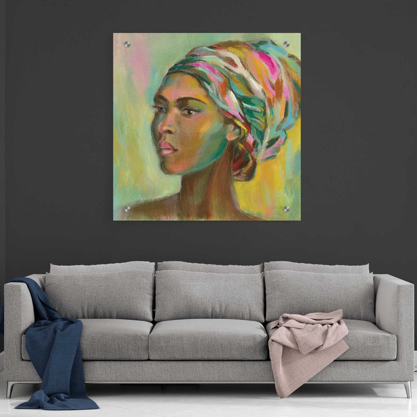 Epic Art 'African Woman II' by Silvia Vassileva, Acrylic Glass Wall Art,36x36