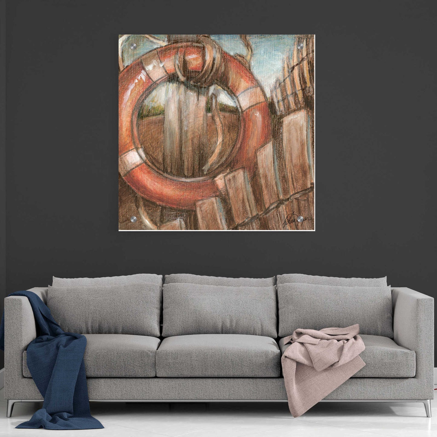 Epic Art "Coastal View IV" by Ethan Harper, Acrylic Glass Wall Art,36x36