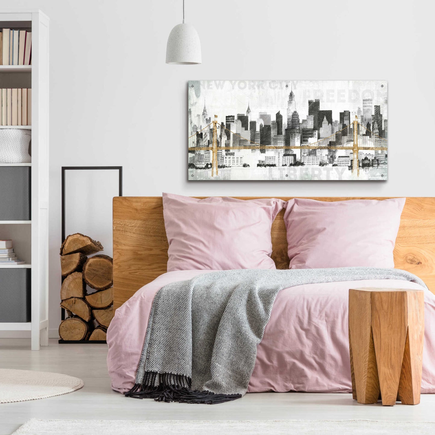 Epic Art 'New York Skyline II' by Avery Tillmon, Acrylic Glass Wall Art,48x24