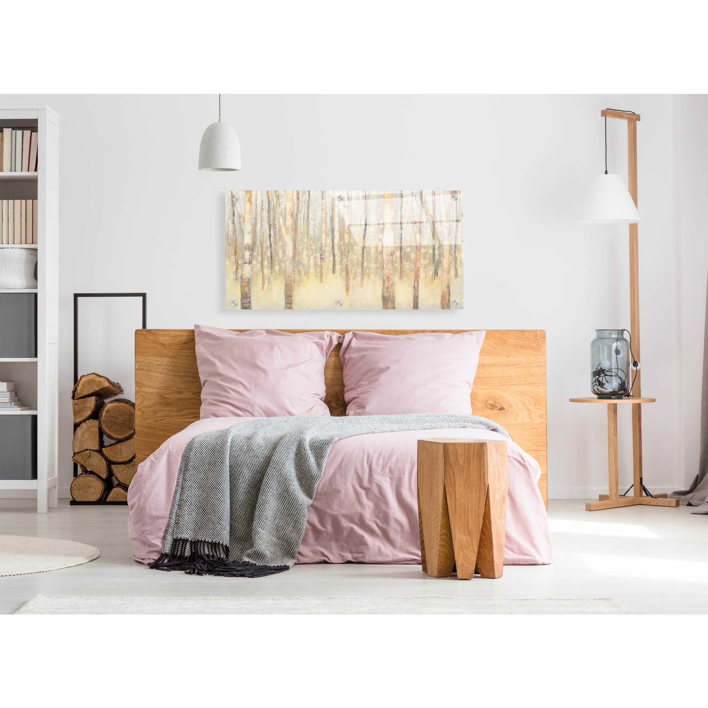 Epic Art 'Birches in Winter' by Julia Purinton, Acrylic Glass Wall Art,48x24