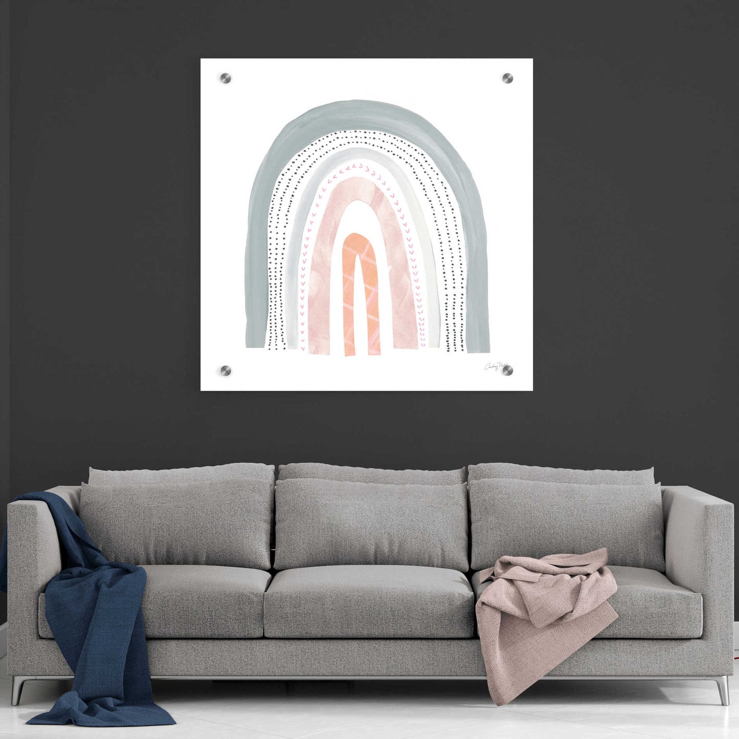 Epic Art 'Boho Rainbow I' by Courtney Prahl, Acrylic Glass Wall Art,36x36