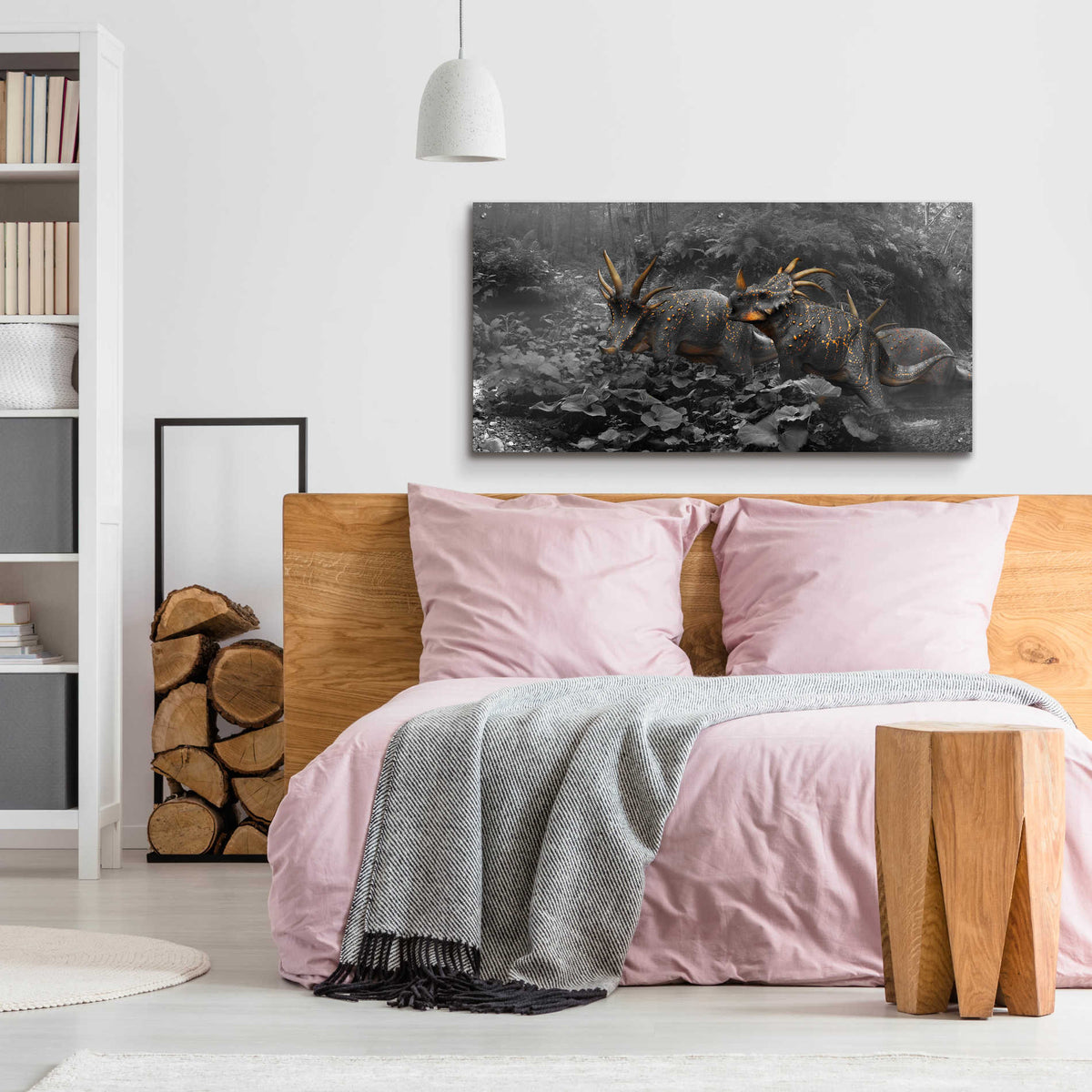 Epic Art 'Styracosaurus,' Acrylic Glass Wall Art,48x24