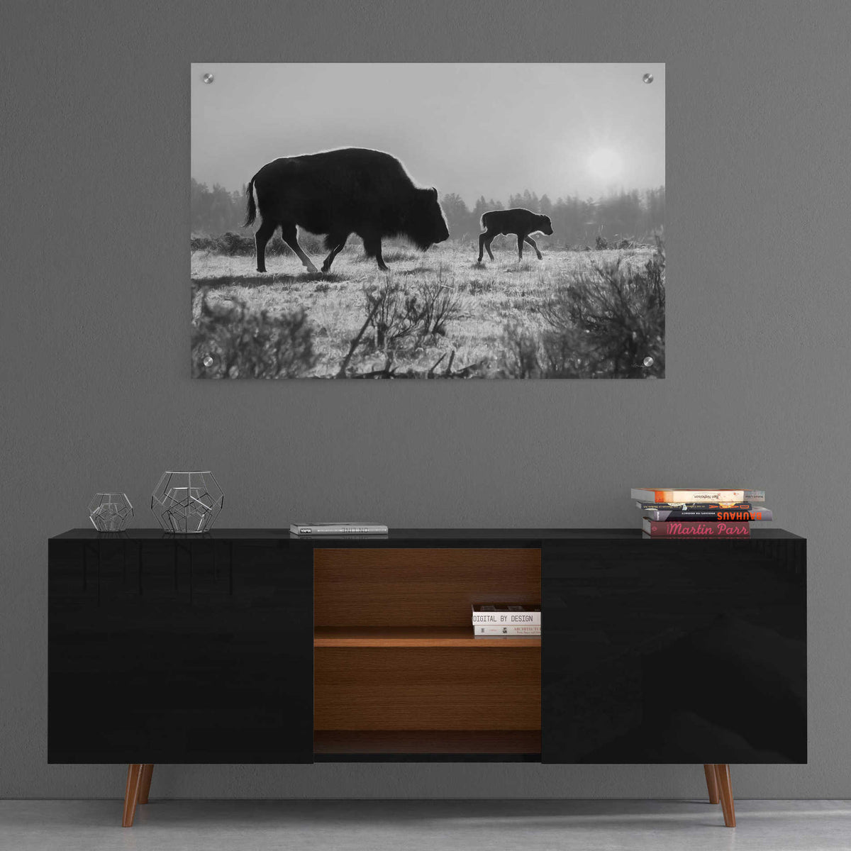 Epic Art 'Lamar Valley Migration' by Lori Deiter, Acrylic Glass Wall Art,36x24
