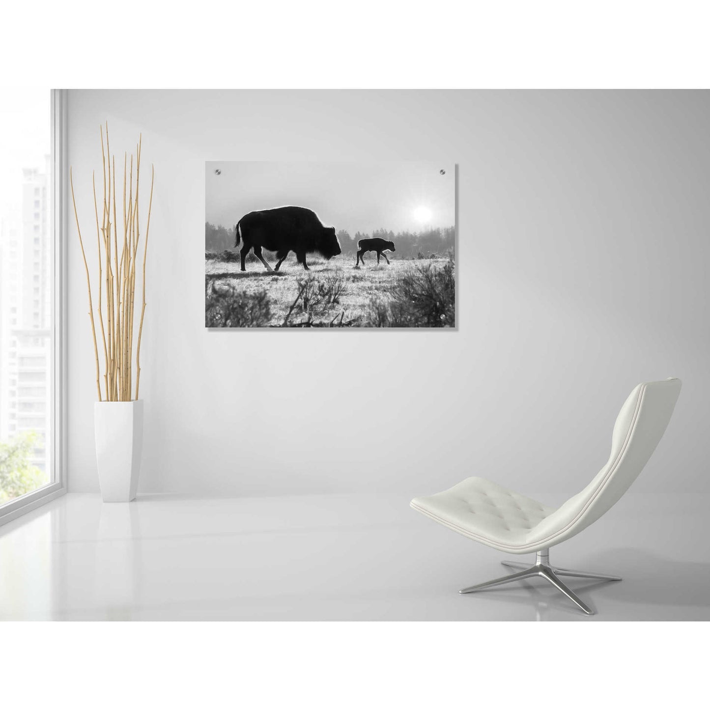 Epic Art 'Lamar Valley Migration' by Lori Deiter, Acrylic Glass Wall Art,36x24