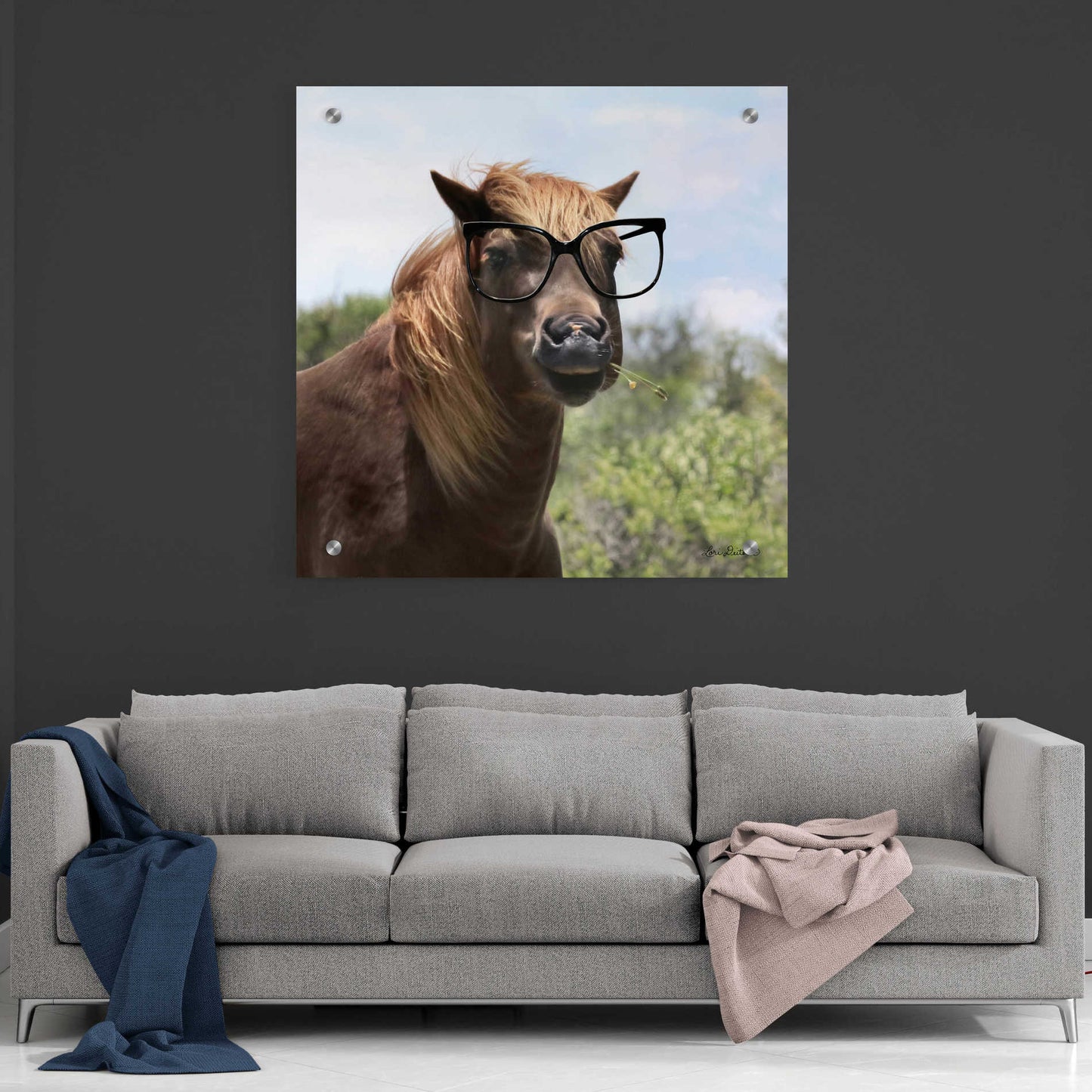 Epic Art 'Let Your Horse Do the Thinking' by Lori Deiter, Acrylic Glass Wall Art,36x36