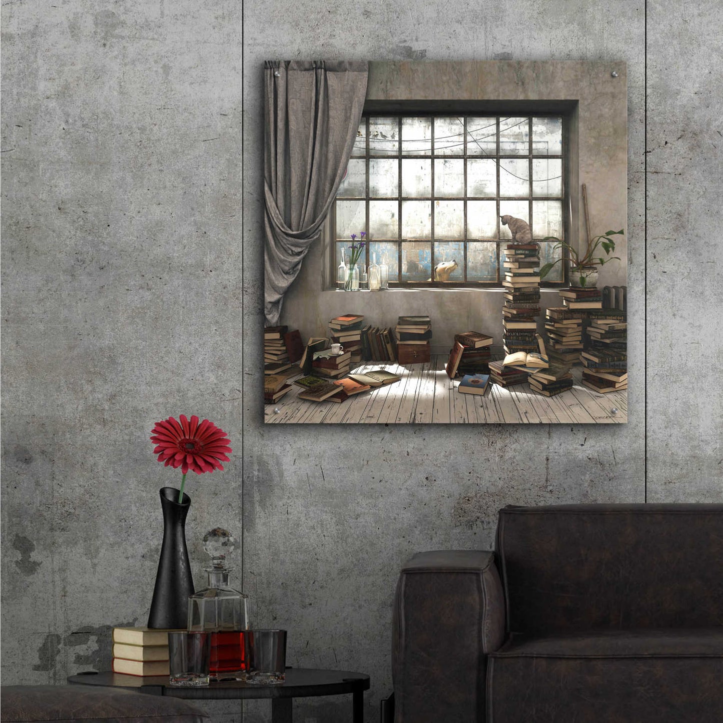 Epic Art 'Introvert' by Cynthia Decker, Acrylic Glass Wall Art,36x36