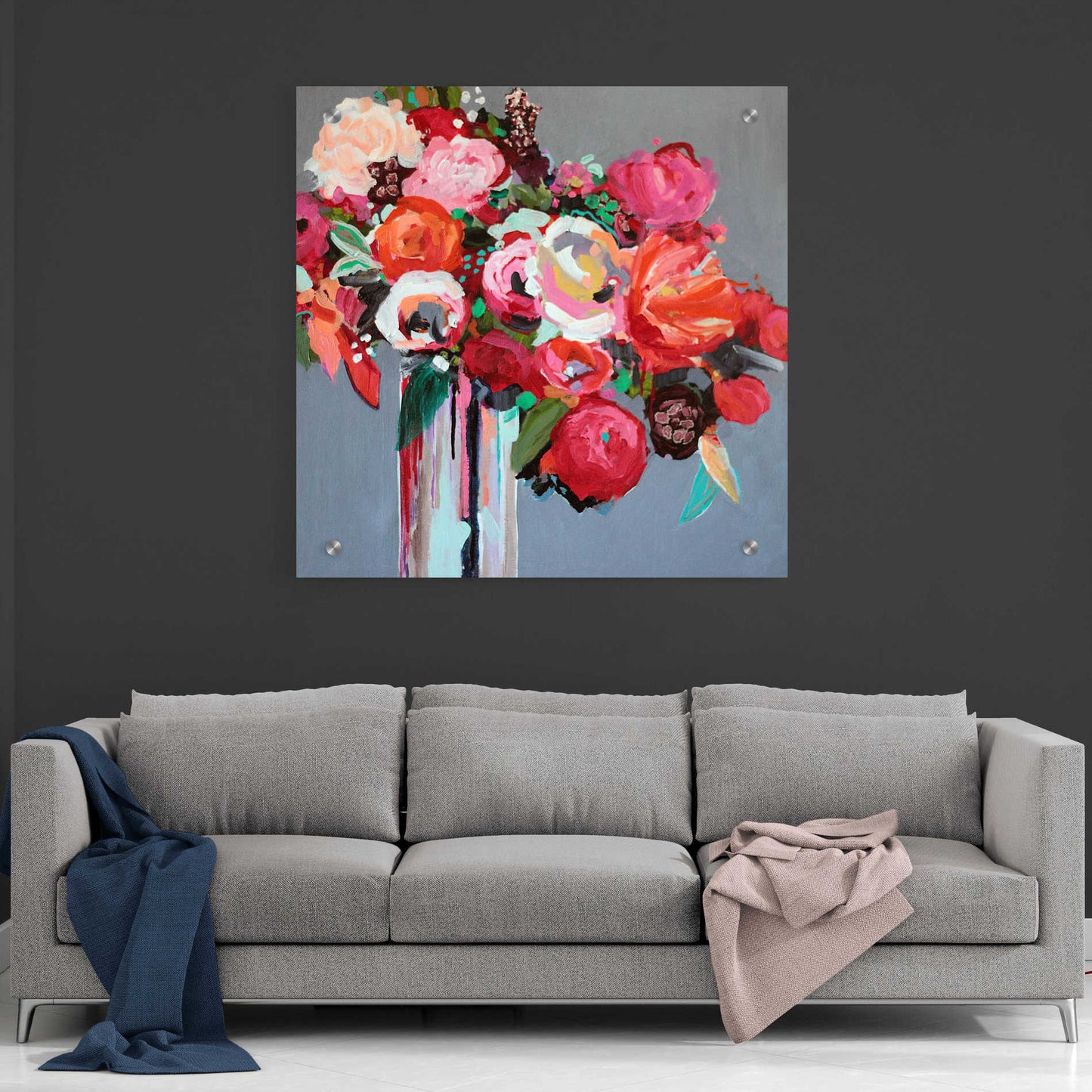 Epic Art 'Confetti' by Jacqueline Brewer, Acrylic Glass Wall Art,36x36