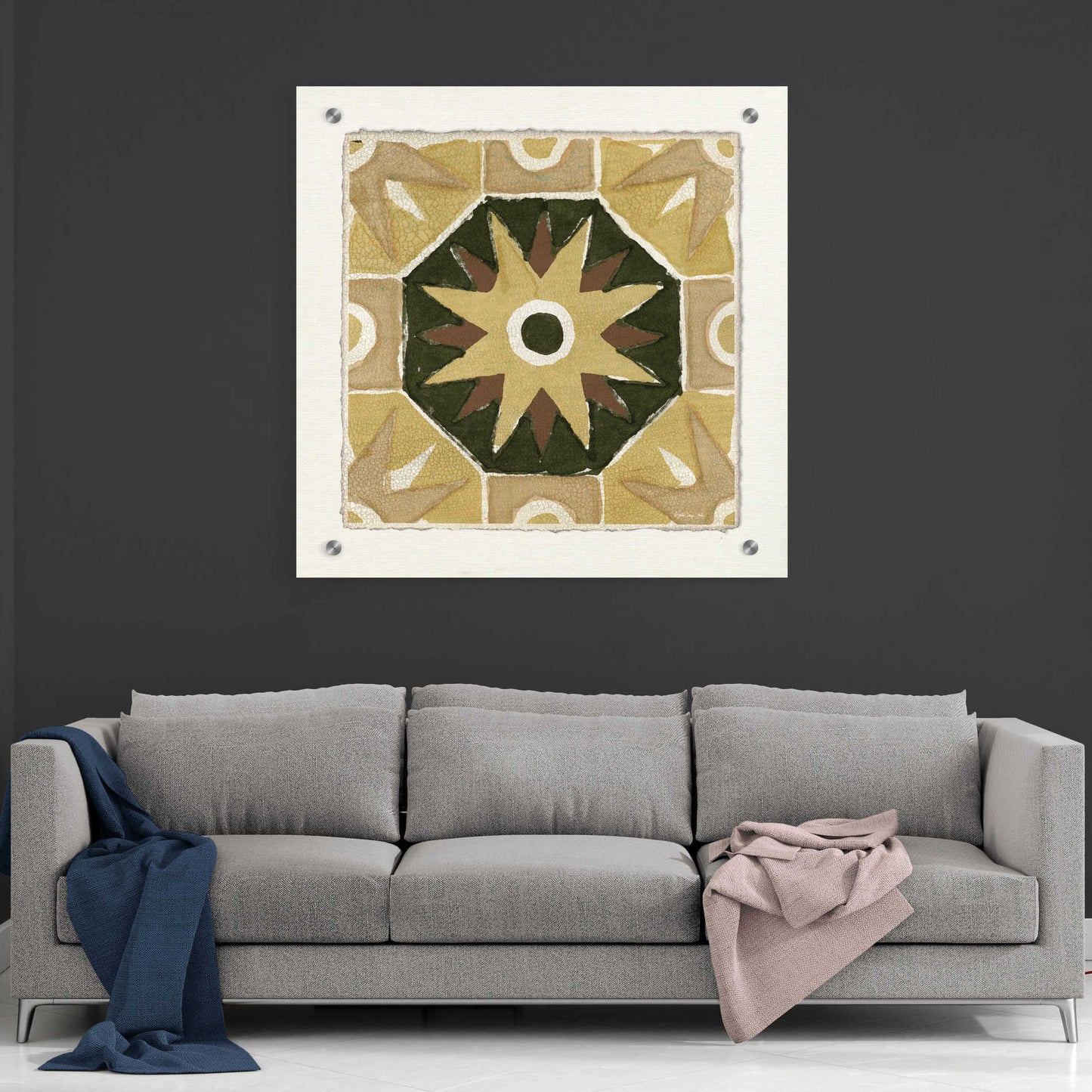 Epic Art 'Moroccan Tile Pattern VI' by Stellar Design Studio, Acrylic Glass Wall Art,36x36