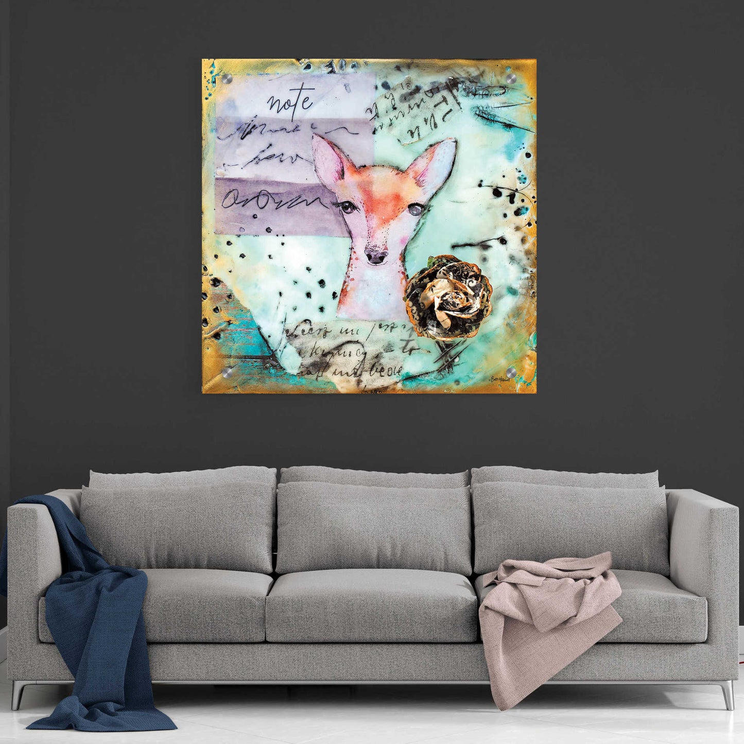 Epic Art 'Woodland Whimsy 1' by Britt Hallowell, Acrylic Glass Wall Art,36x36