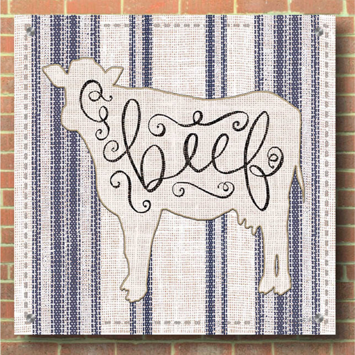 Epic Art 'Beef EXC' by Cindy Jacobs, Acrylic Glass Wall Art,36x36