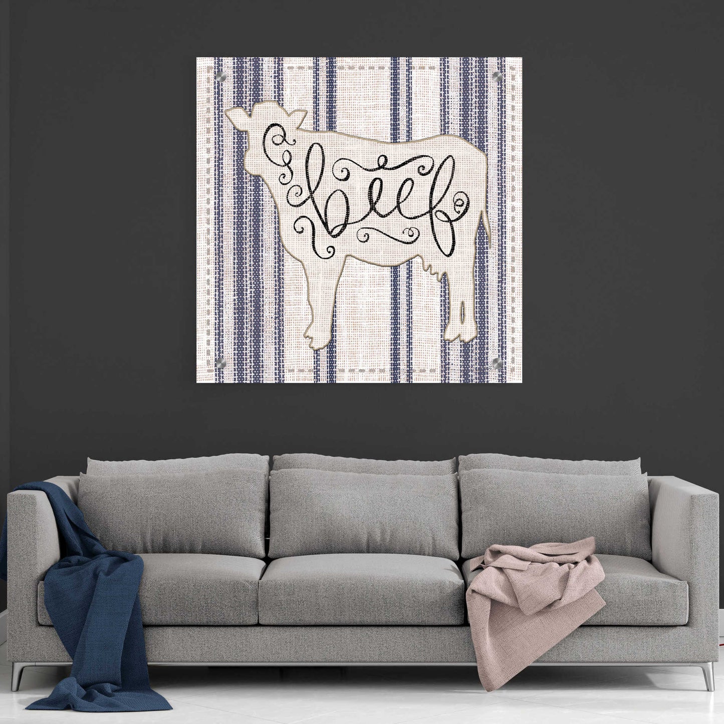 Epic Art 'Beef EXC' by Cindy Jacobs, Acrylic Glass Wall Art,36x36