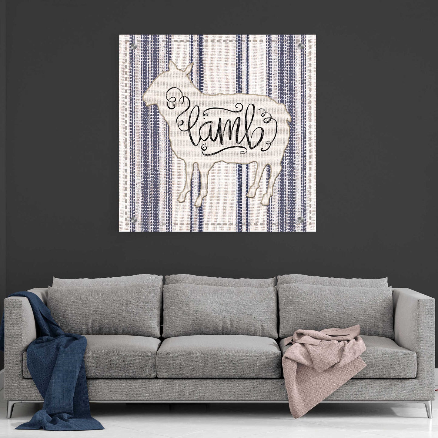 Epic Art 'Lamb' by Cindy Jacobs, Acrylic Glass Wall Art,36x36