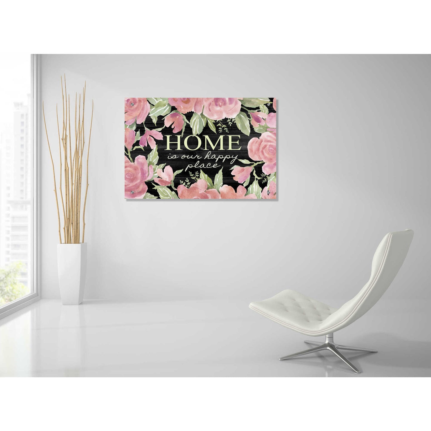 Epic Art 'Home is Our Happy Place' by Cindy Jacobs, Acrylic Glass Wall Art,36x24