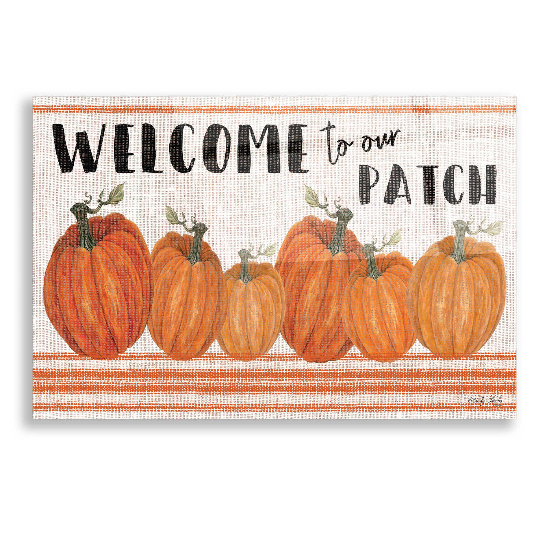 Epic Art 'Welcome to Our Pumpkin Patch' by Cindy Jacobs, Acrylic Glass Wall Art – EpicArt.com epic-art-welcome-to-our-pumpkin-patch-by-cindy-jacobs-acrylic-glass-wall-art-epicart-com