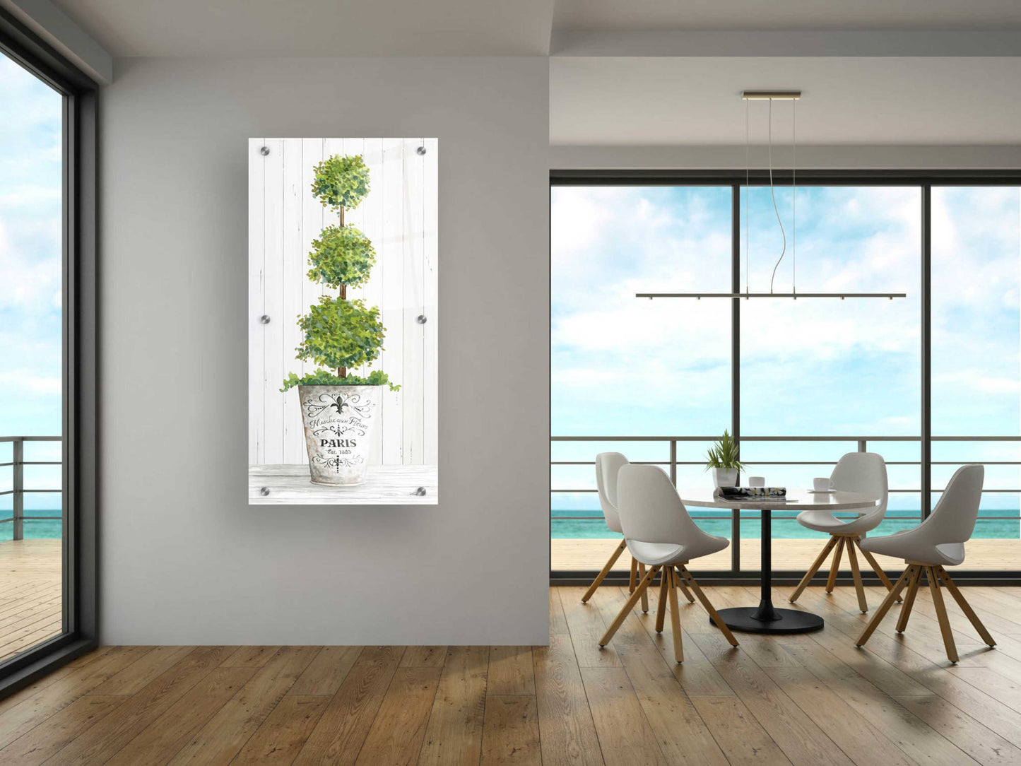 Epic Art 'Topiary Paris' by Cindy Jacobs, Acrylic Glass Wall Art,24x48