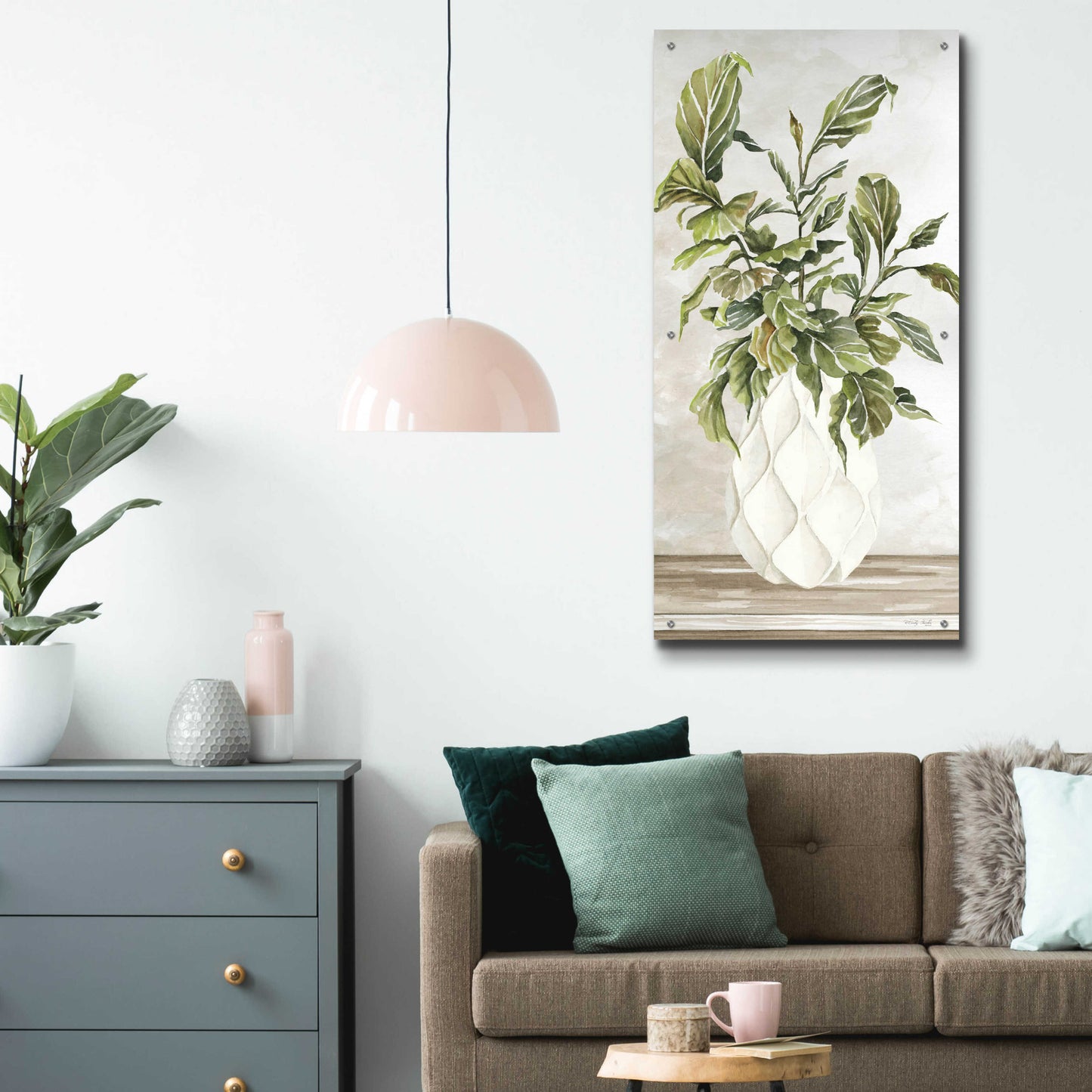 Epic Art 'Simple Beauty I' by Cindy Jacobs, Acrylic Glass Wall Art,24x48