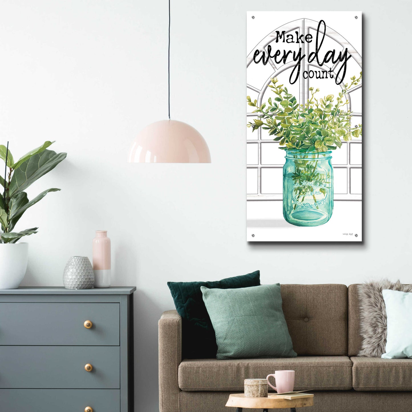 Epic Art 'Make Every Day Count' by Cindy Jacobs, Acrylic Glass Wall Art,24x48