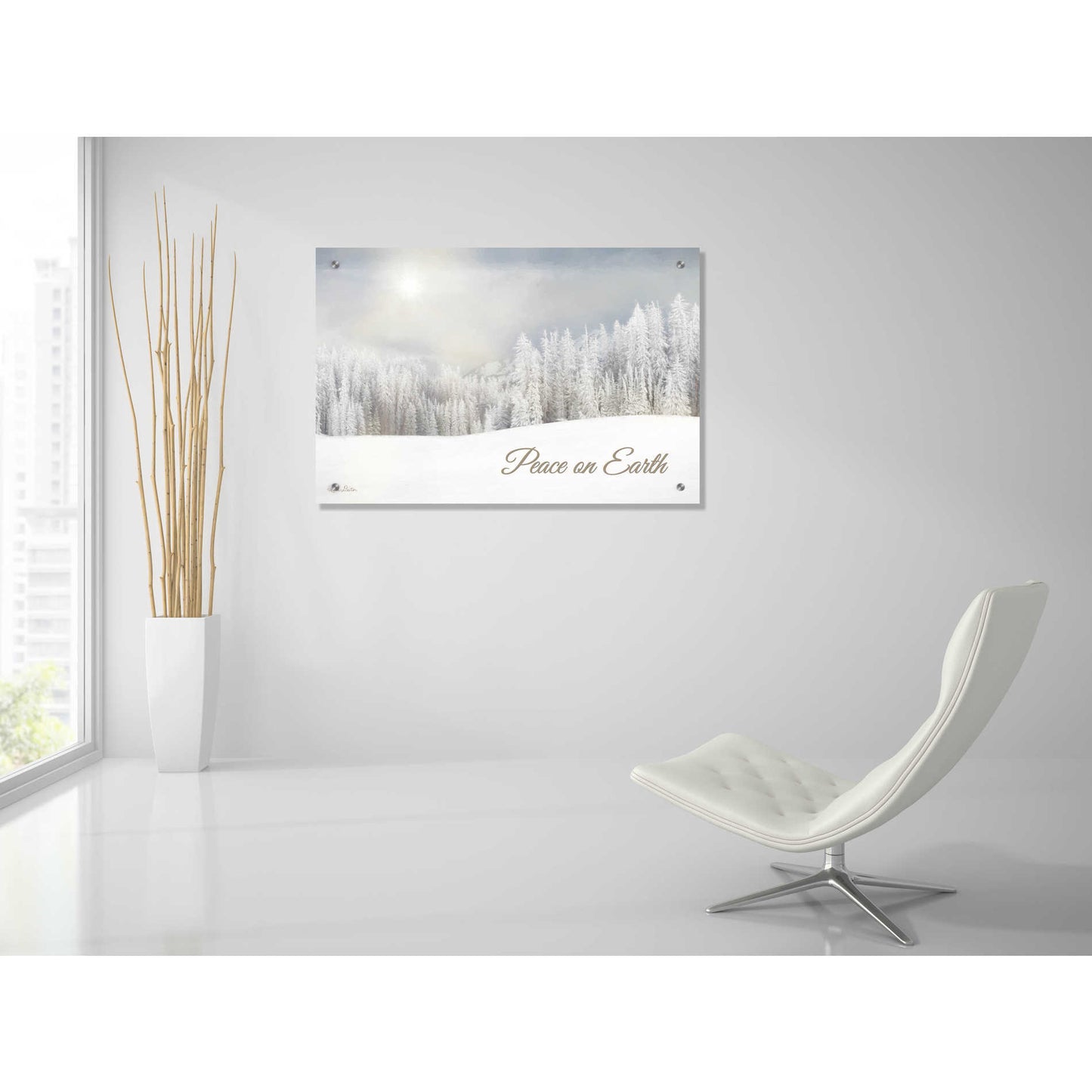 Epic Art 'Lava Mountain Snow Storm' by Lori Deiter, Acrylic Glass Wall Art,36x24