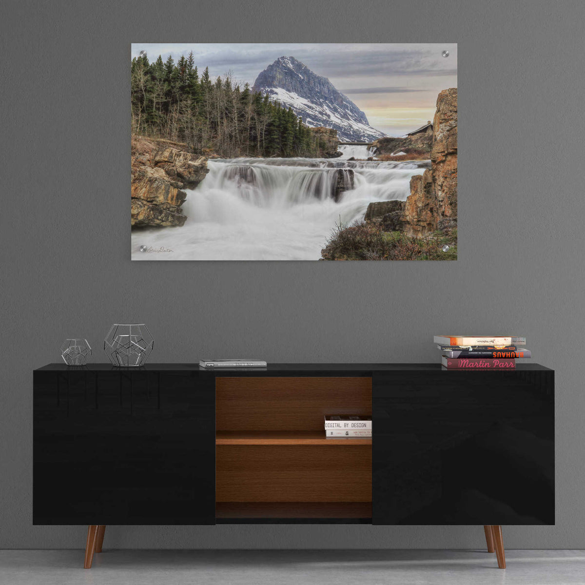 Epic Art 'Swiftcurrent Falls' by Lori Deiter, Acrylic Glass Wall Art,36x24