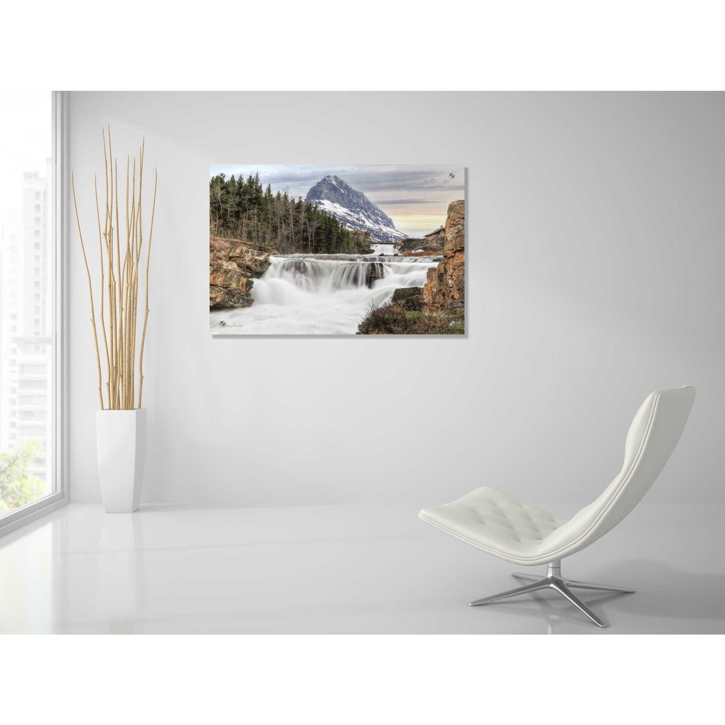 Epic Art 'Swiftcurrent Falls' by Lori Deiter, Acrylic Glass Wall Art,36x24