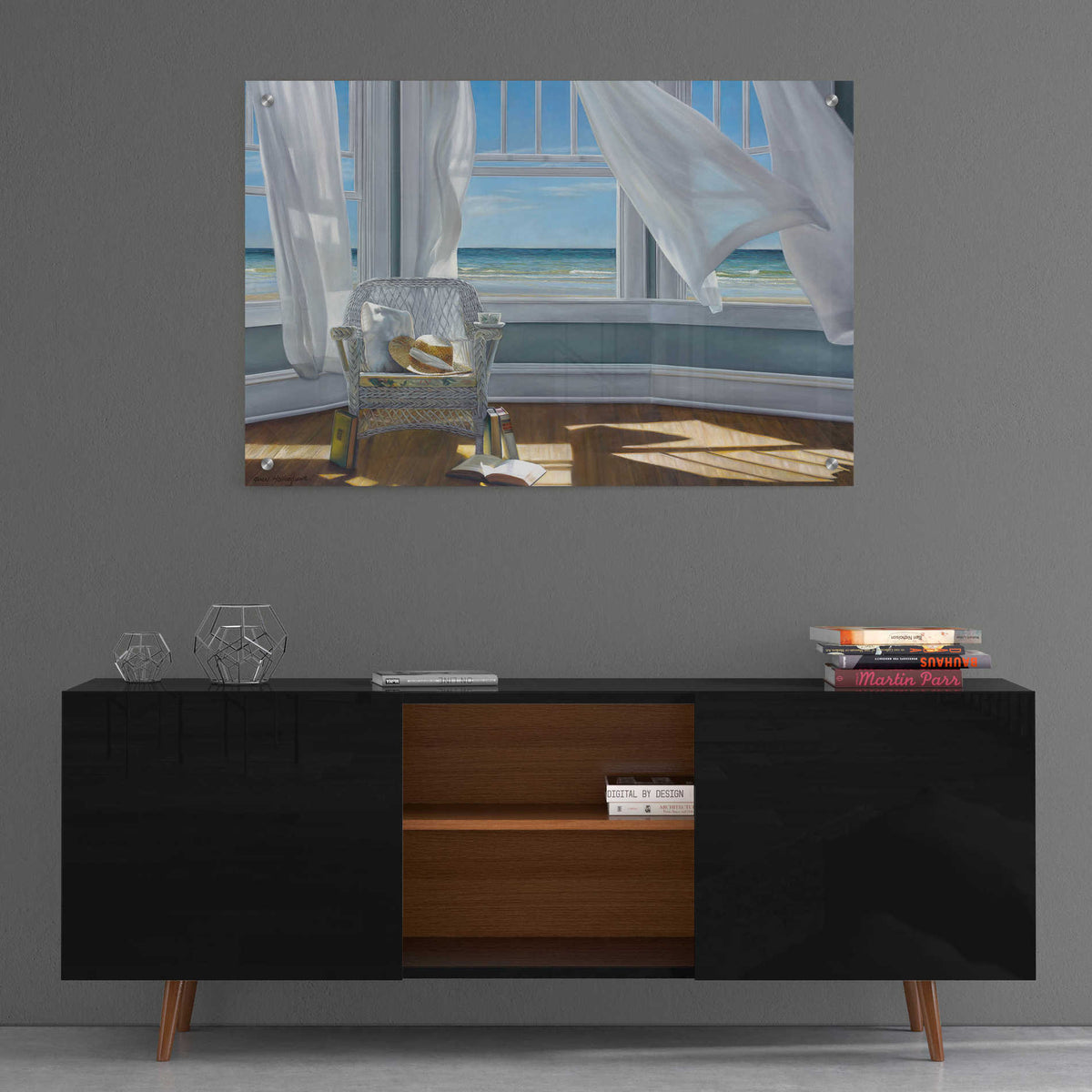 'Gentle Reader' by Karen Hollingsworth, Acrylic Wall Art,36x24