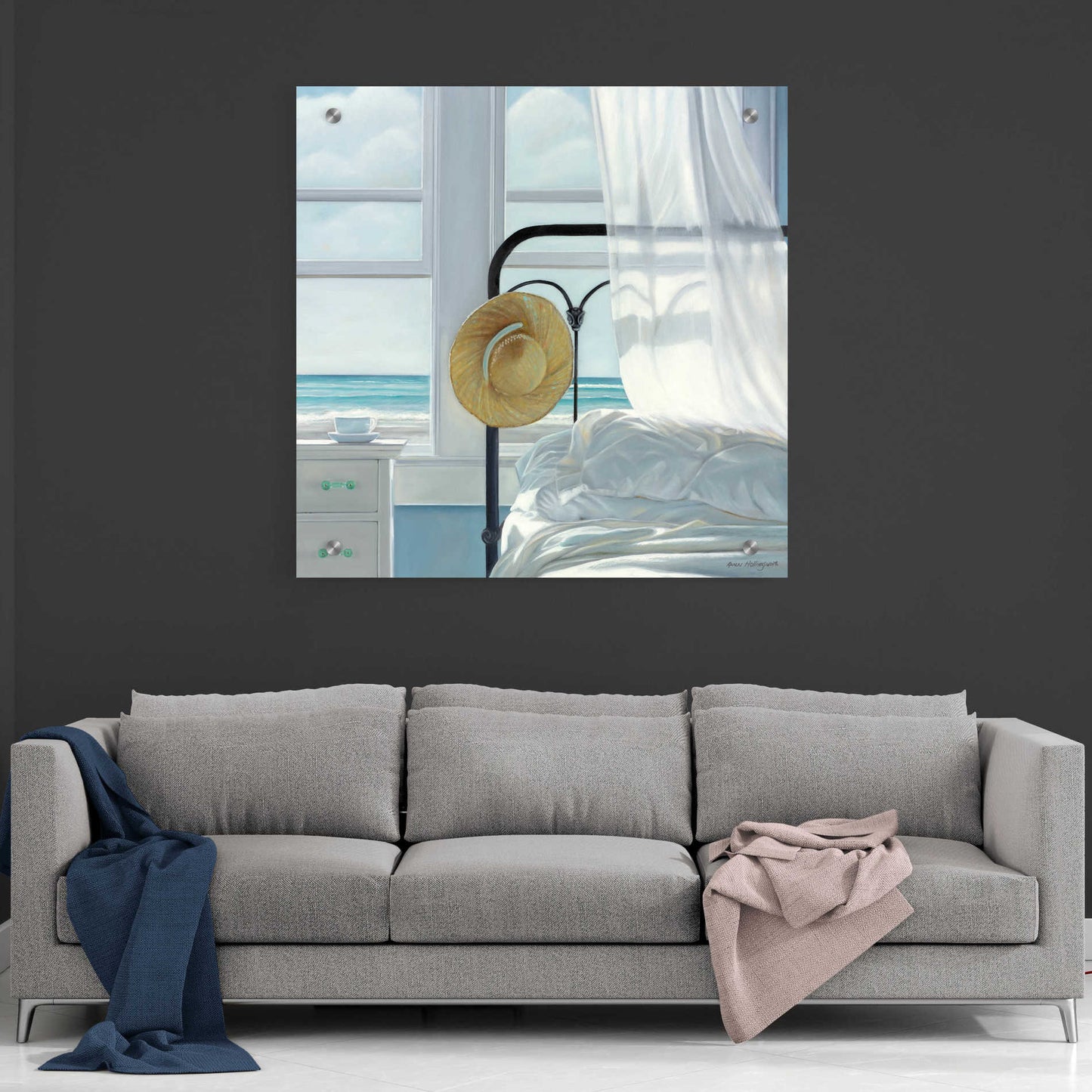 'Sand in the Sheets' by Karen Hollingsworth, Acrylic Wall Art,36x36