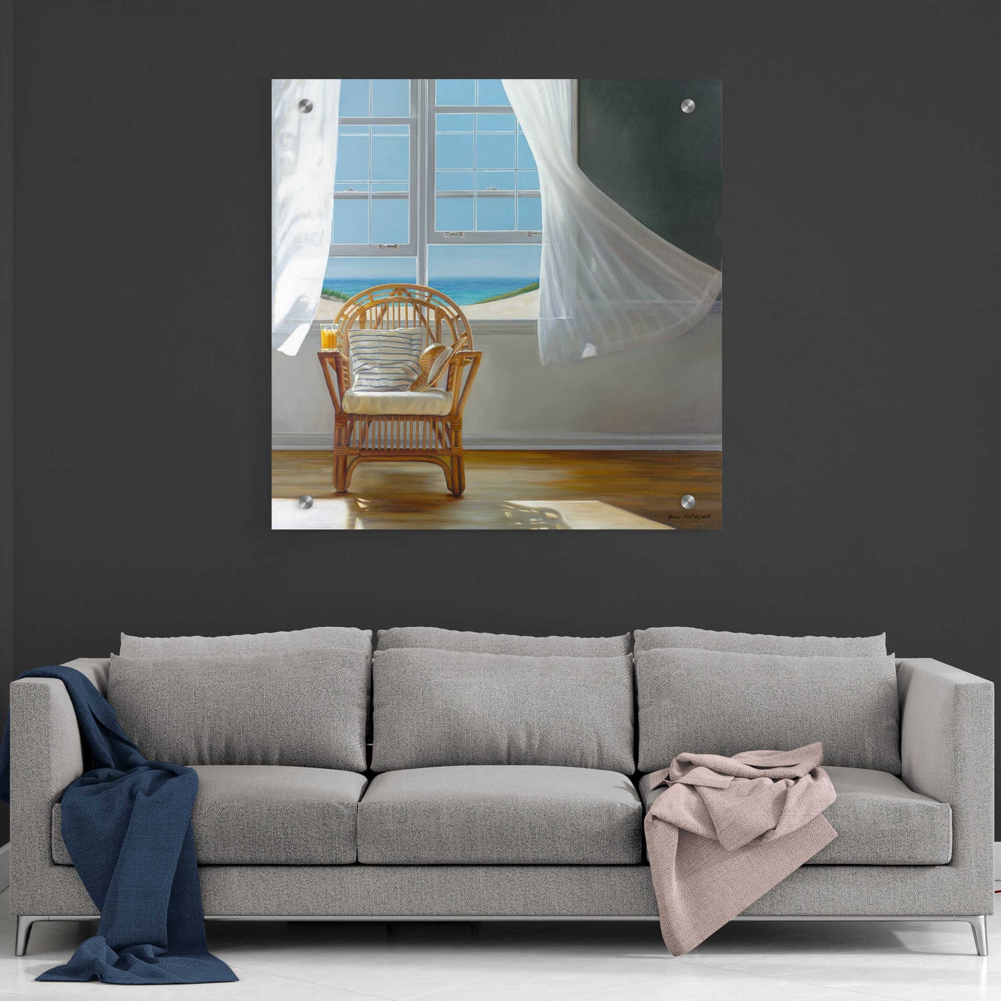 'Tea Time' by Karen Hollingsworth, Acrylic Wall Art,36x36