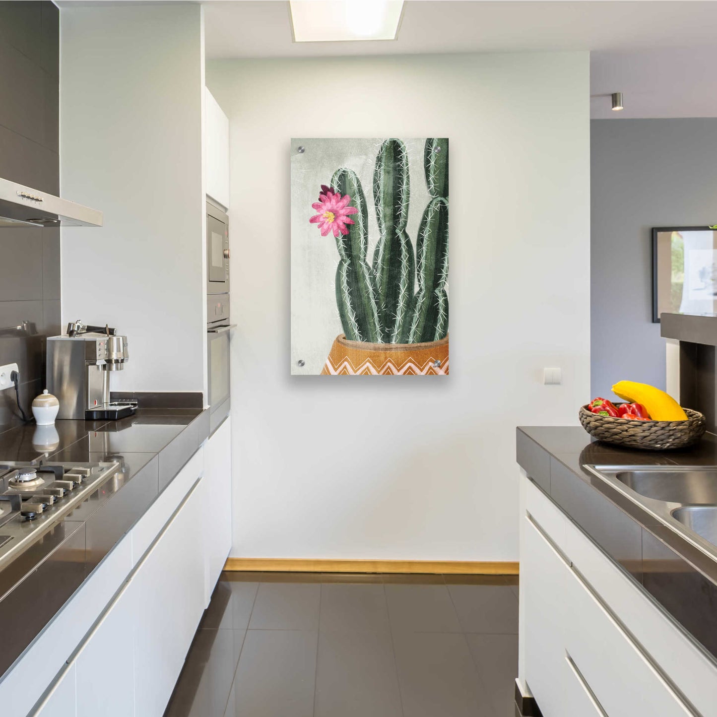 Epic Art 'Flowering Cactus' by House Fenway, Acrylic Glass Wall Art,24x36