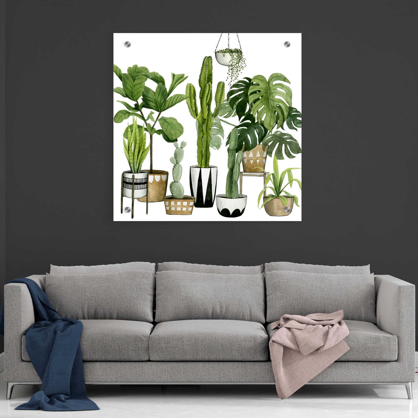 Epic Art 'Plant Haven I' by Grace Popp, Acrylic Glass Wall Art,36x36