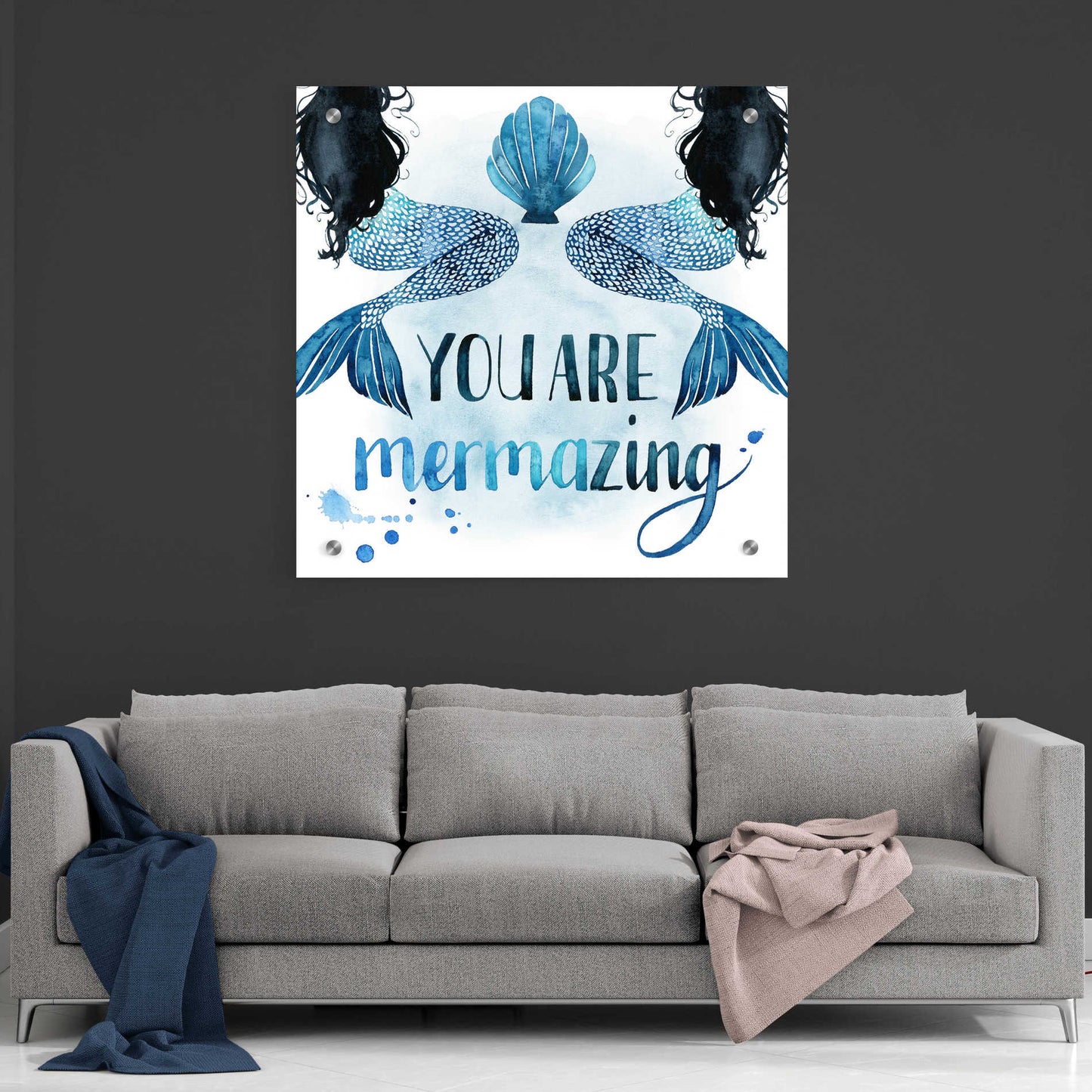 Epic Art 'Sea Lovers III' by Grace Popp, Acrylic Glass Wall Art,36x36